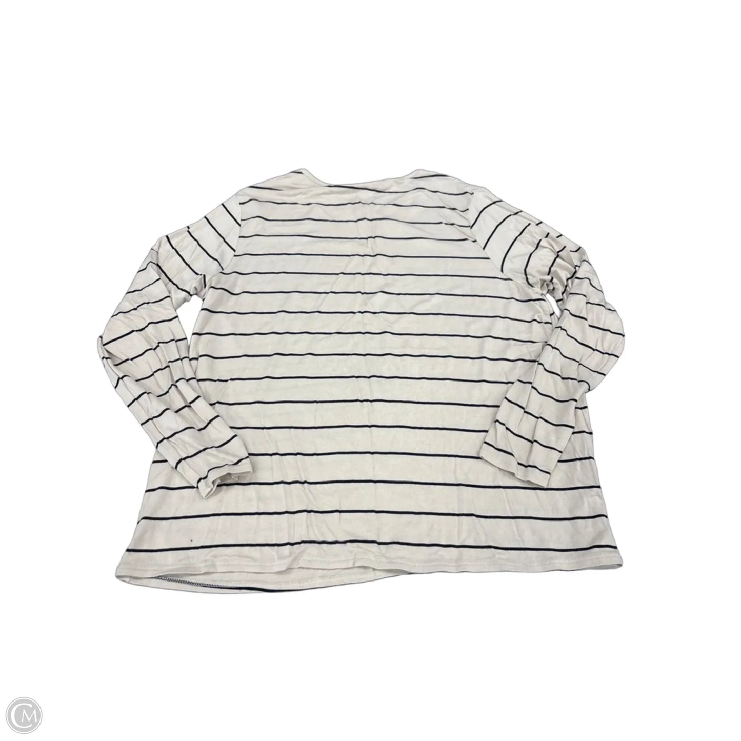Top Long Sleeve By Old Navy In Black & Cream, Size: M