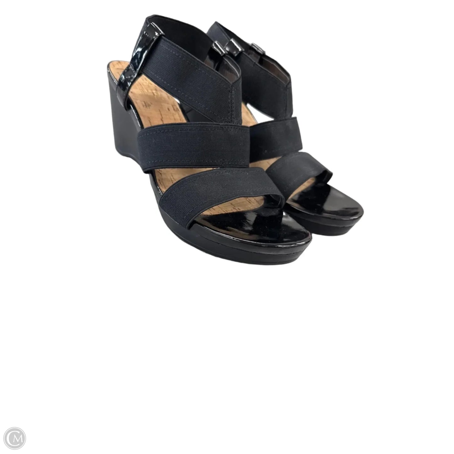 Shoes Heels Wedge By Chaps In Black, Size: 7