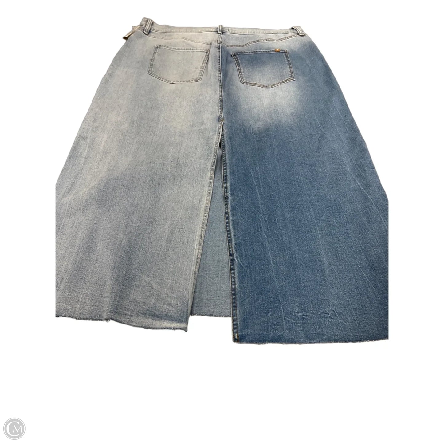 Skirt Midi By Jessica Simpson In Blue Denim, Size: Xxl