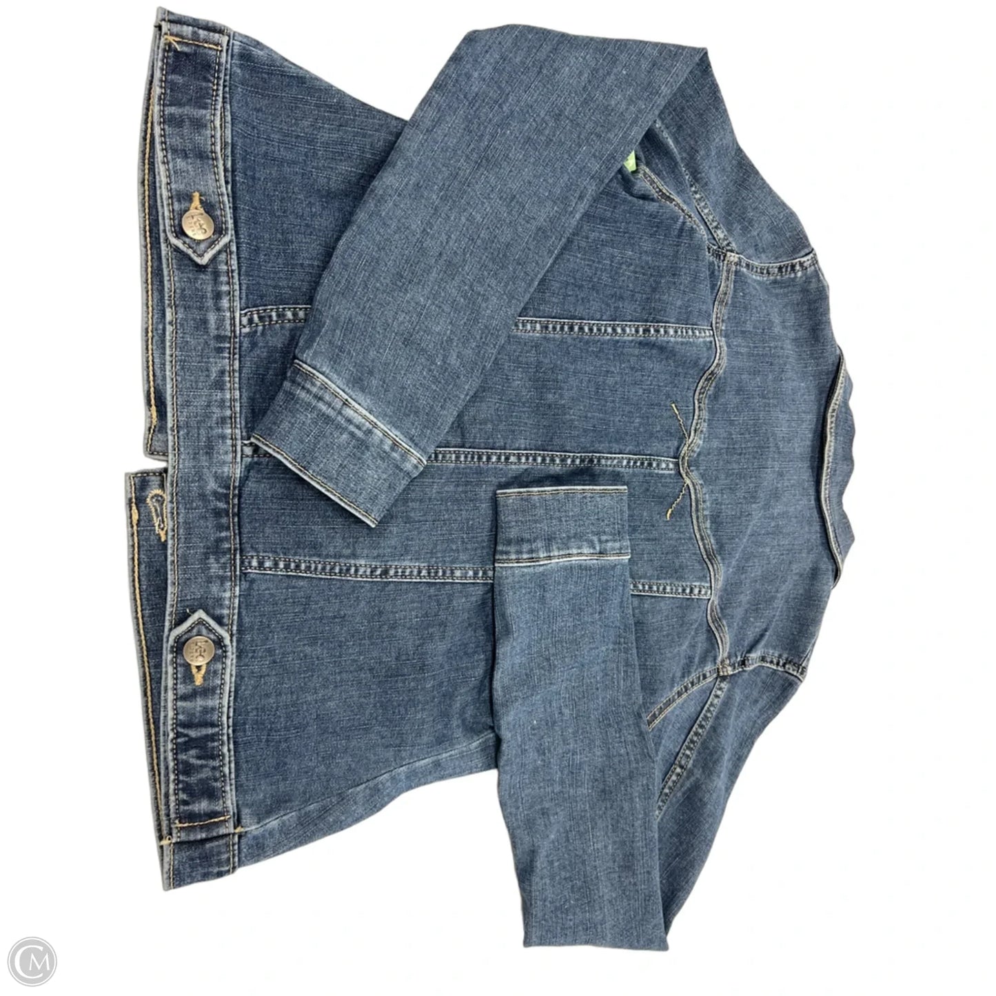 Jacket Denim By Lee In Blue Denim, Size: S