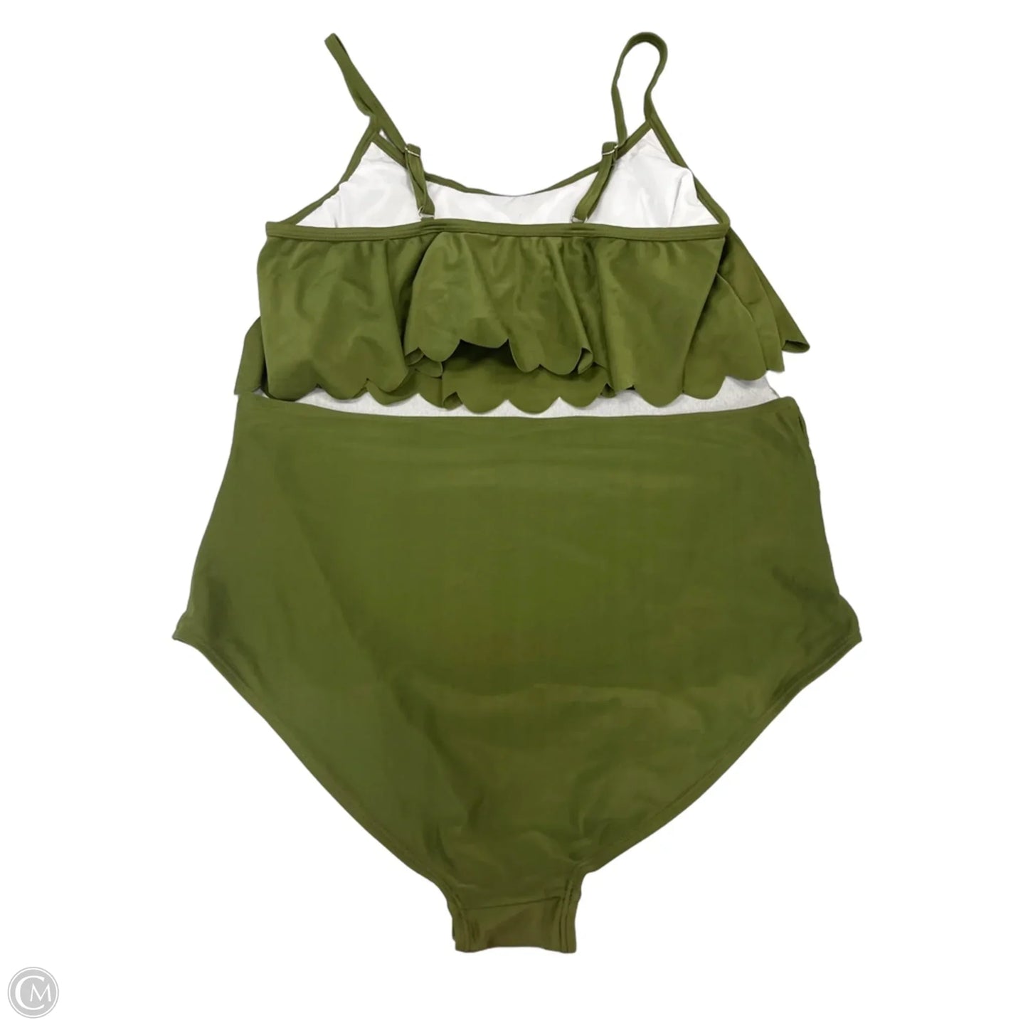 Swimsuit 2pc By Cme In Green, Size: 3x