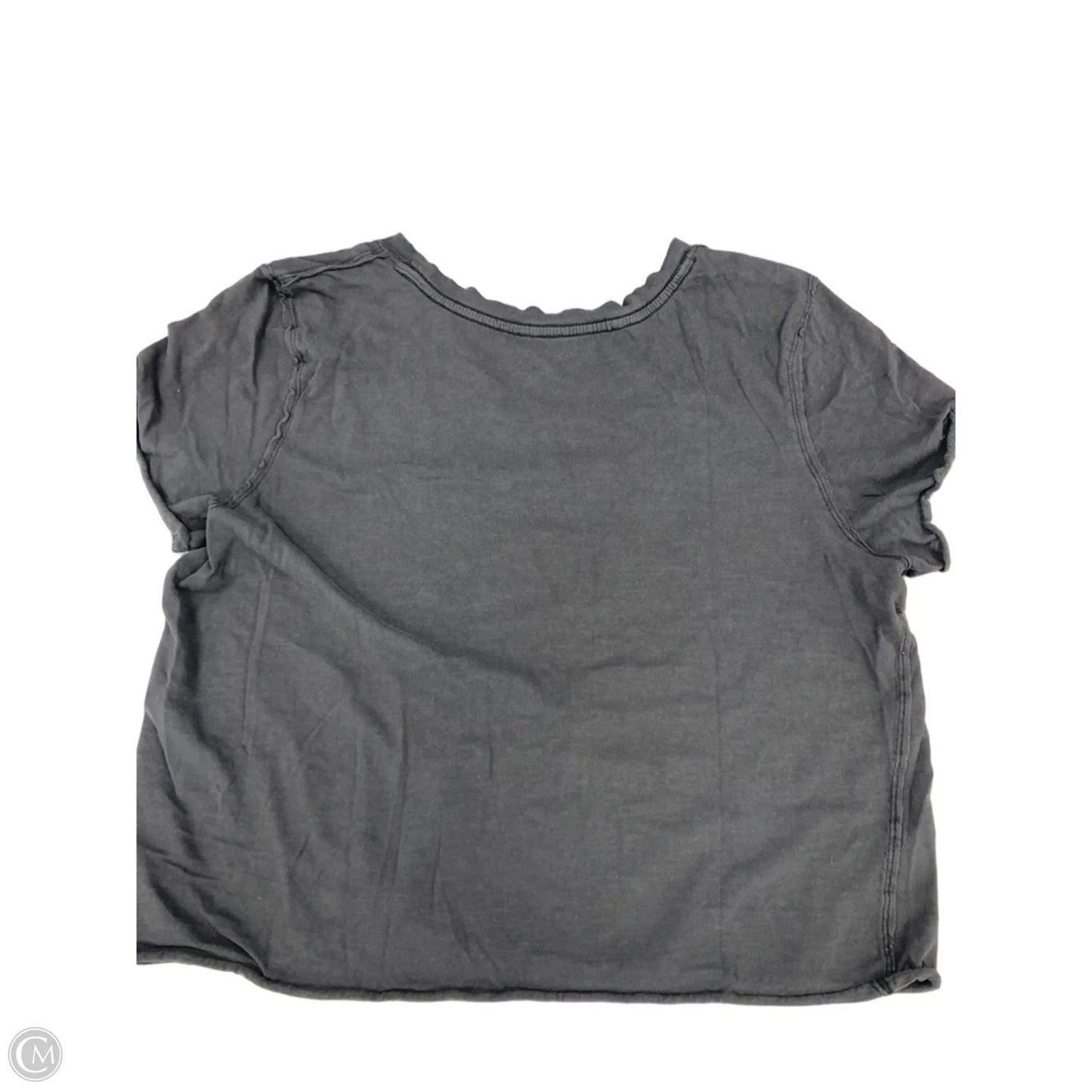 Top Short Sleeve By Anthropologie In Grey, Size: L