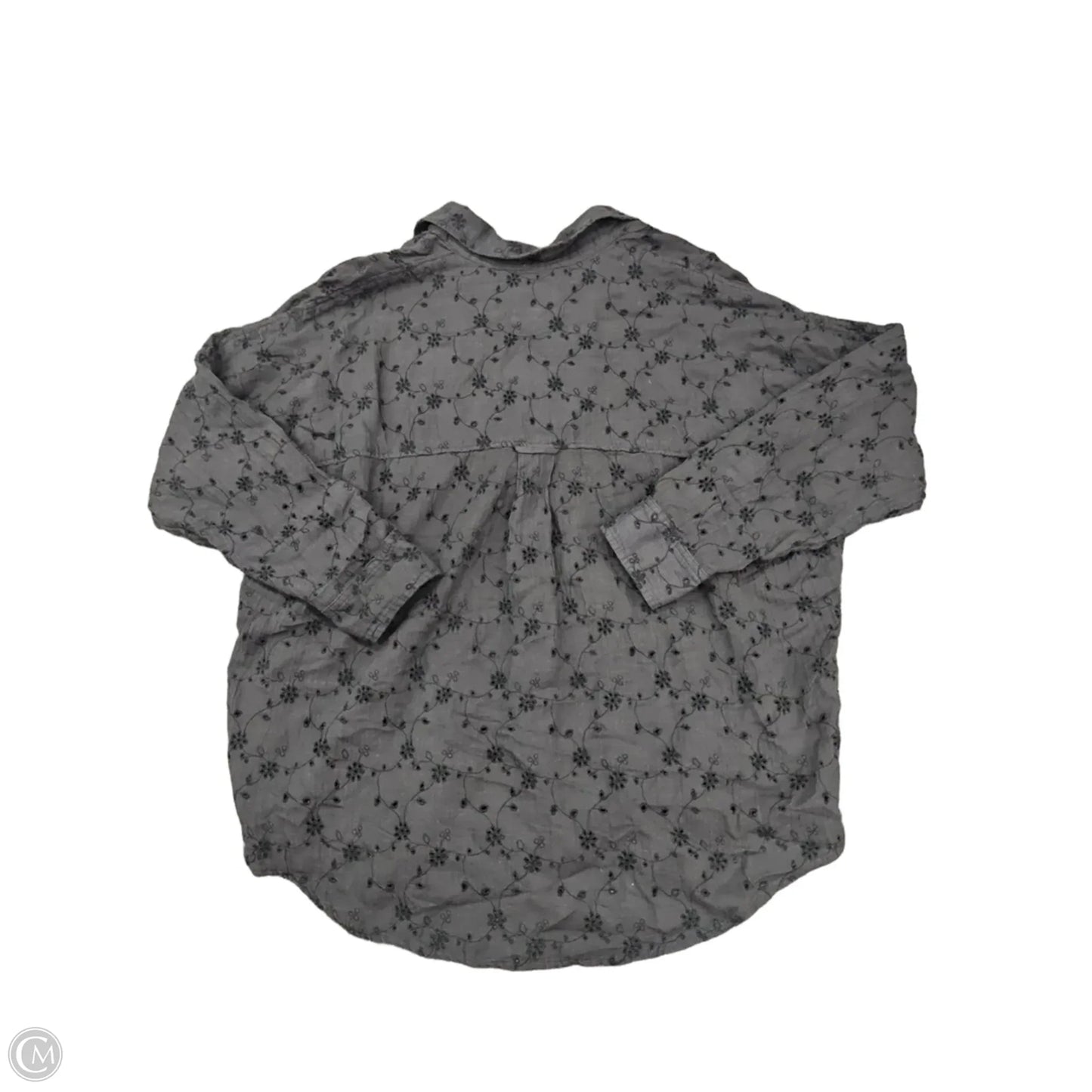 Top Long Sleeve By American Eagle In Grey, Size: S