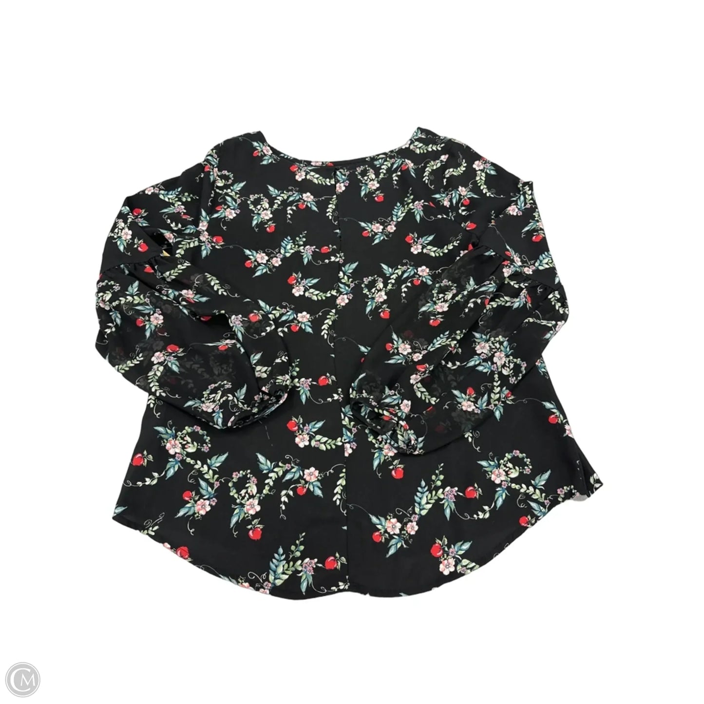 Top Long Sleeve By Disney In Black, Size: M