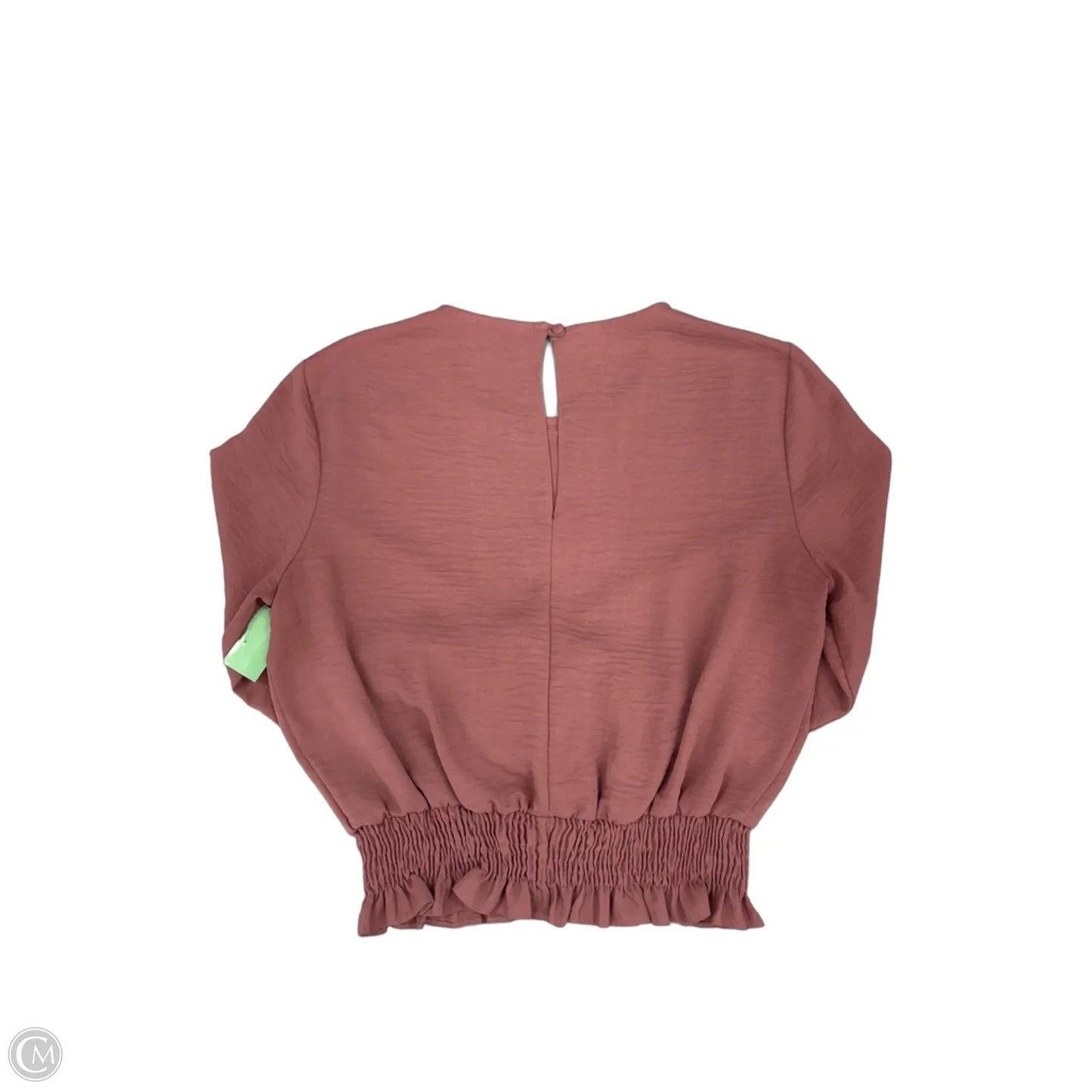 Top Long Sleeve By Cme In Pink, Size: M