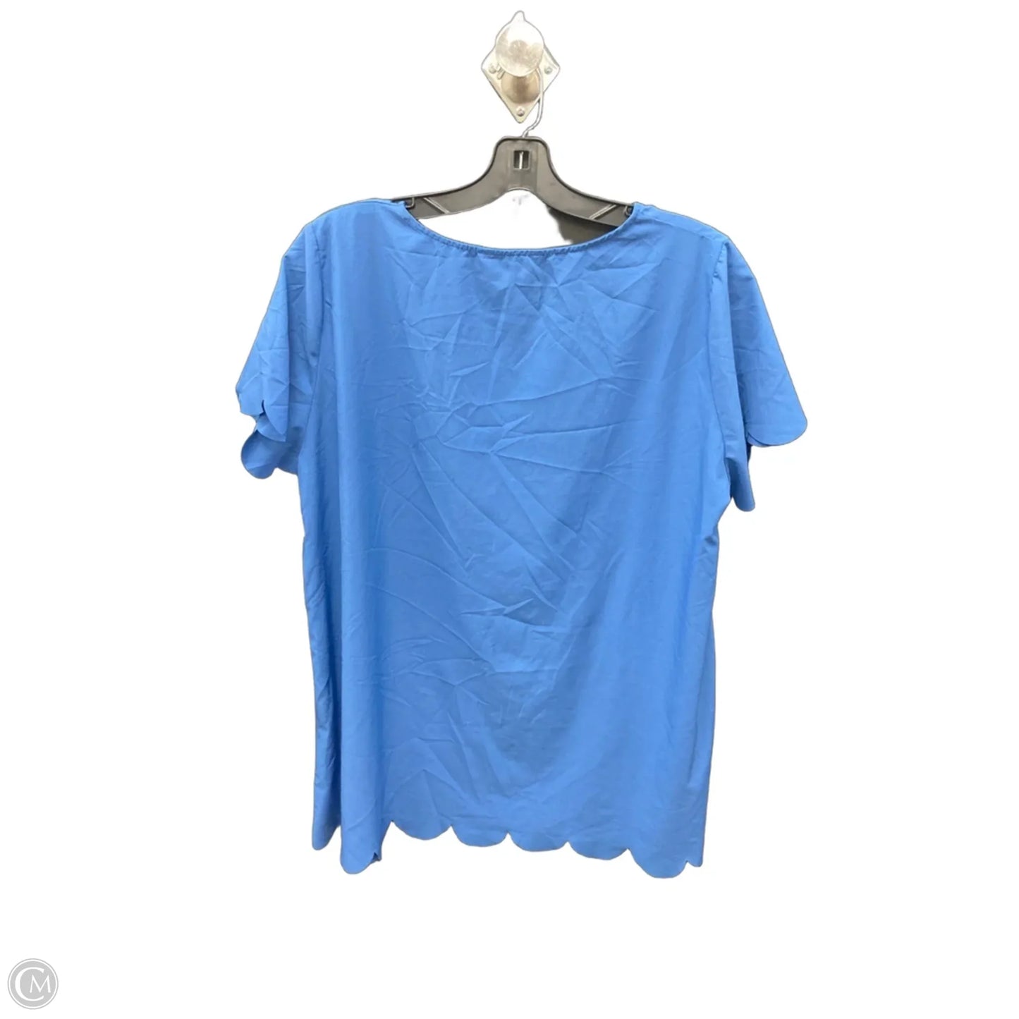 Top Short Sleeve By Cme In Blue, Size: 3x