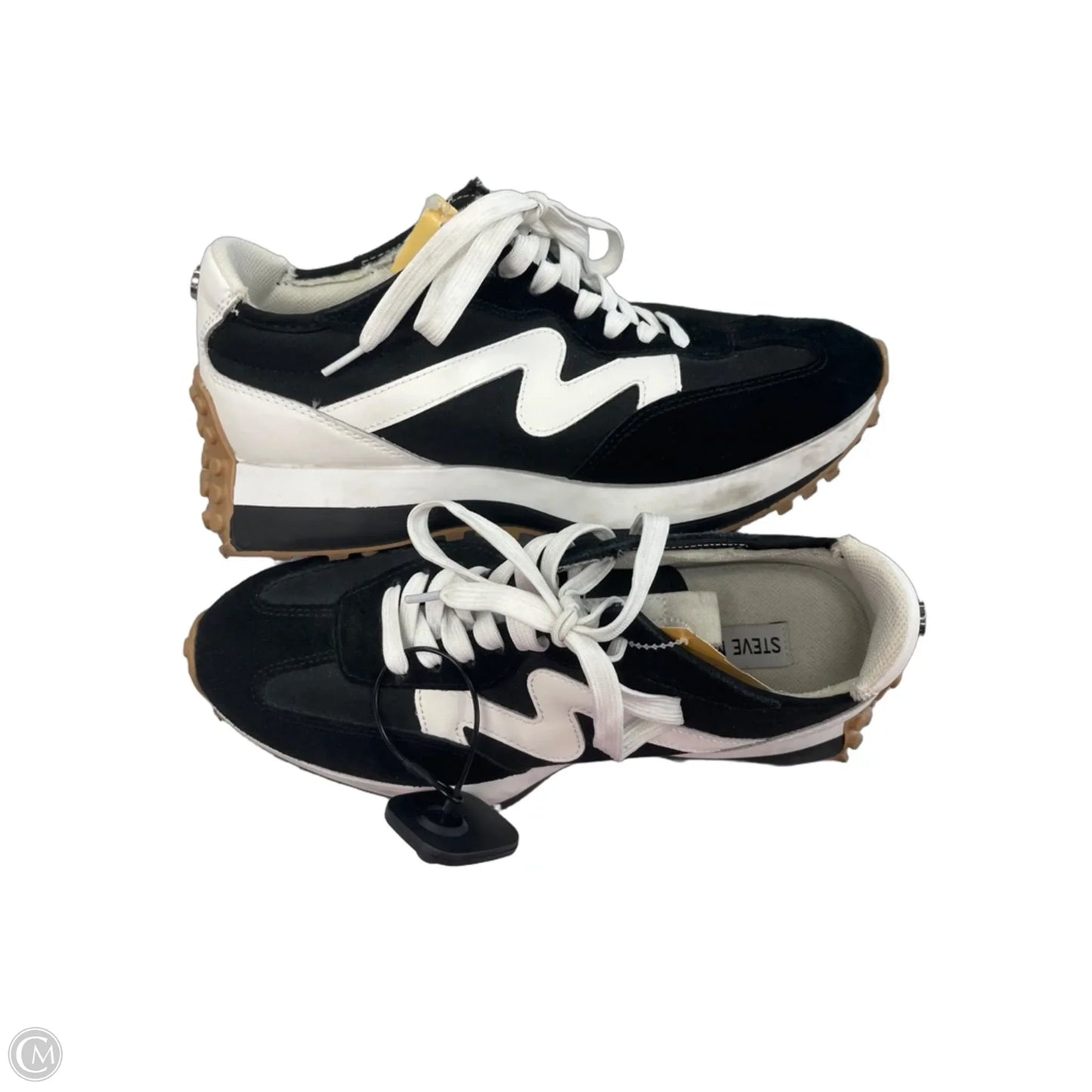Shoes Sneakers By Steve Madden In Black & White, Size: 8.5