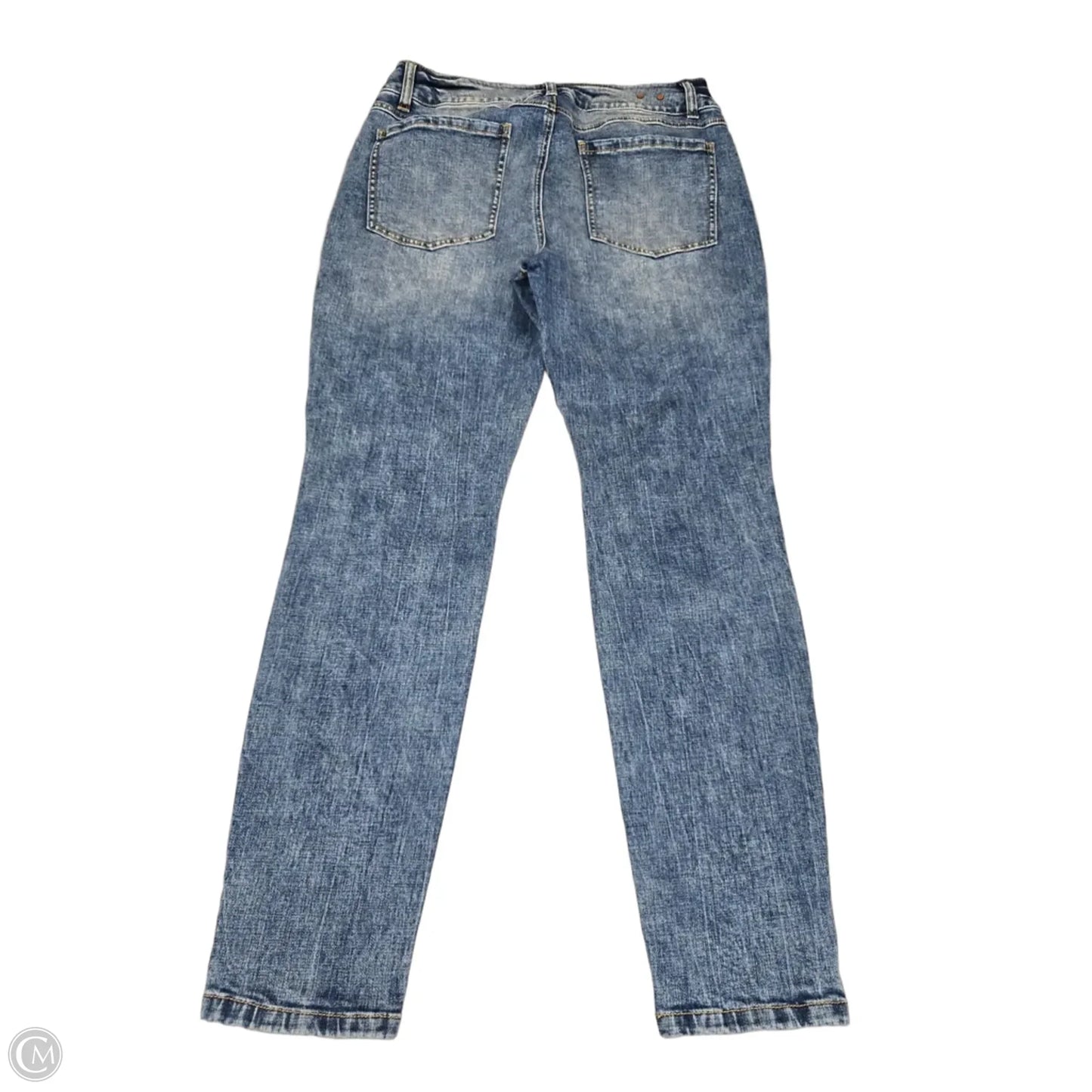 Jeans Skinny By Cabi In Blue Denim, Size: 12