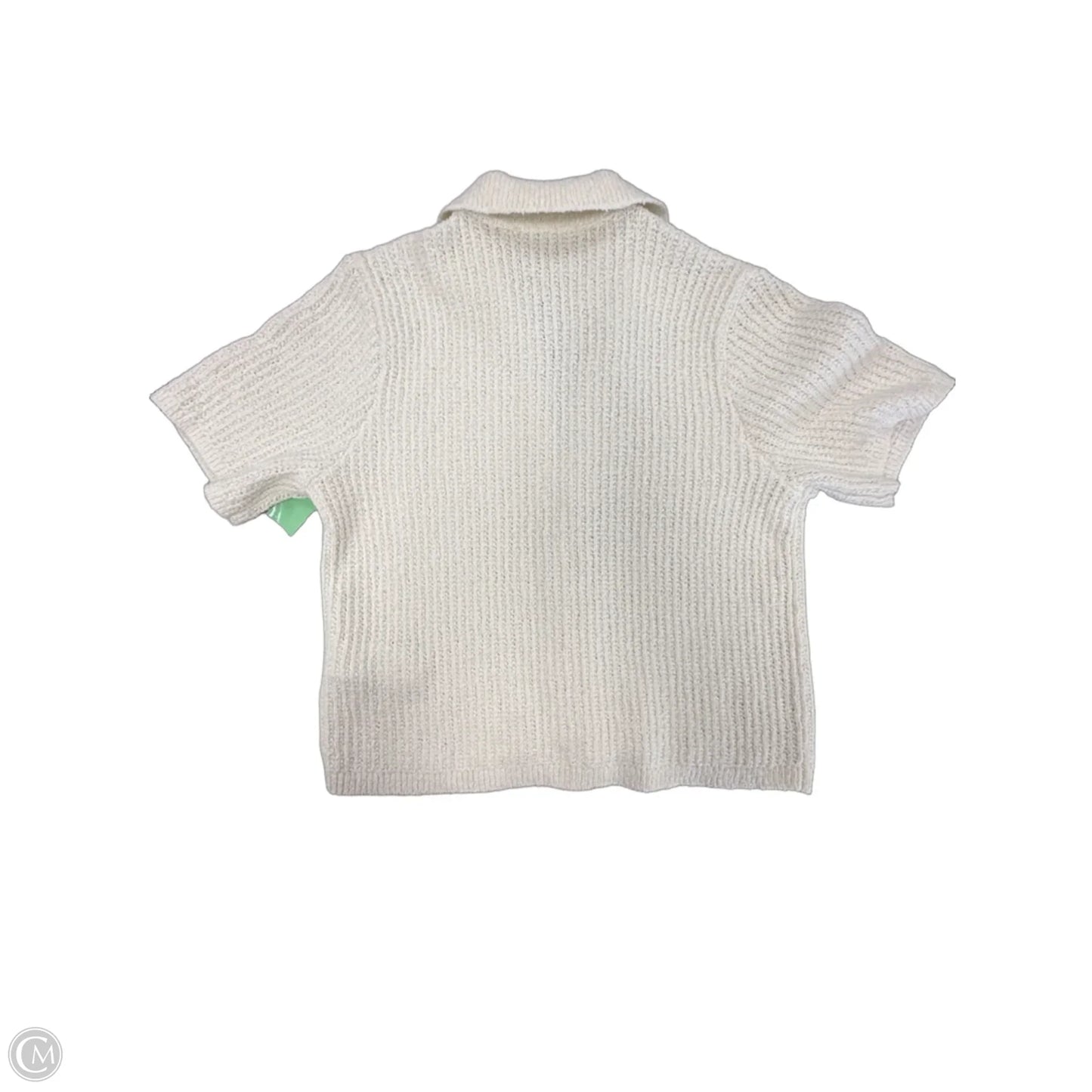 Top Short Sleeve By Abercrombie And Fitch In Cream, Size: M