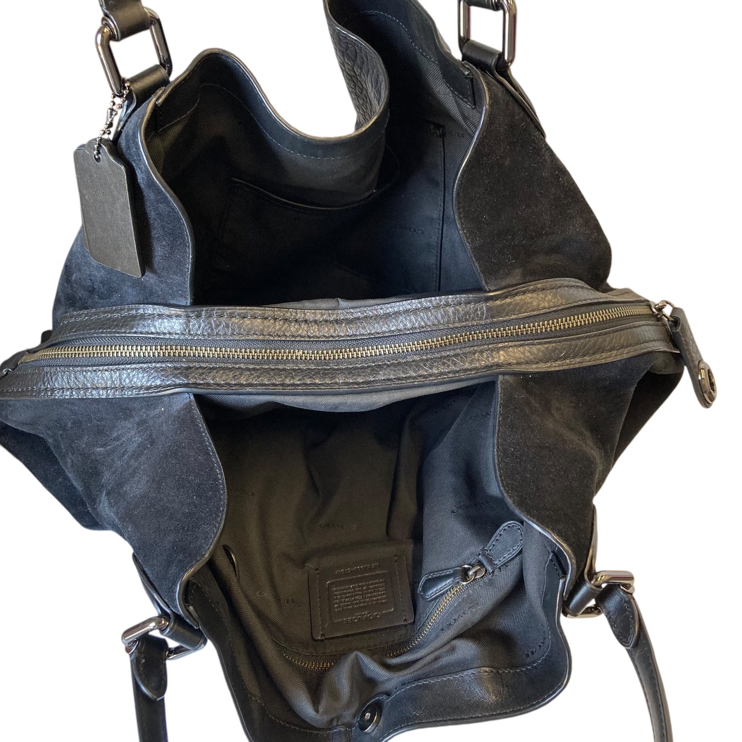 Handbag Designer By Coach In Black, Size:Large