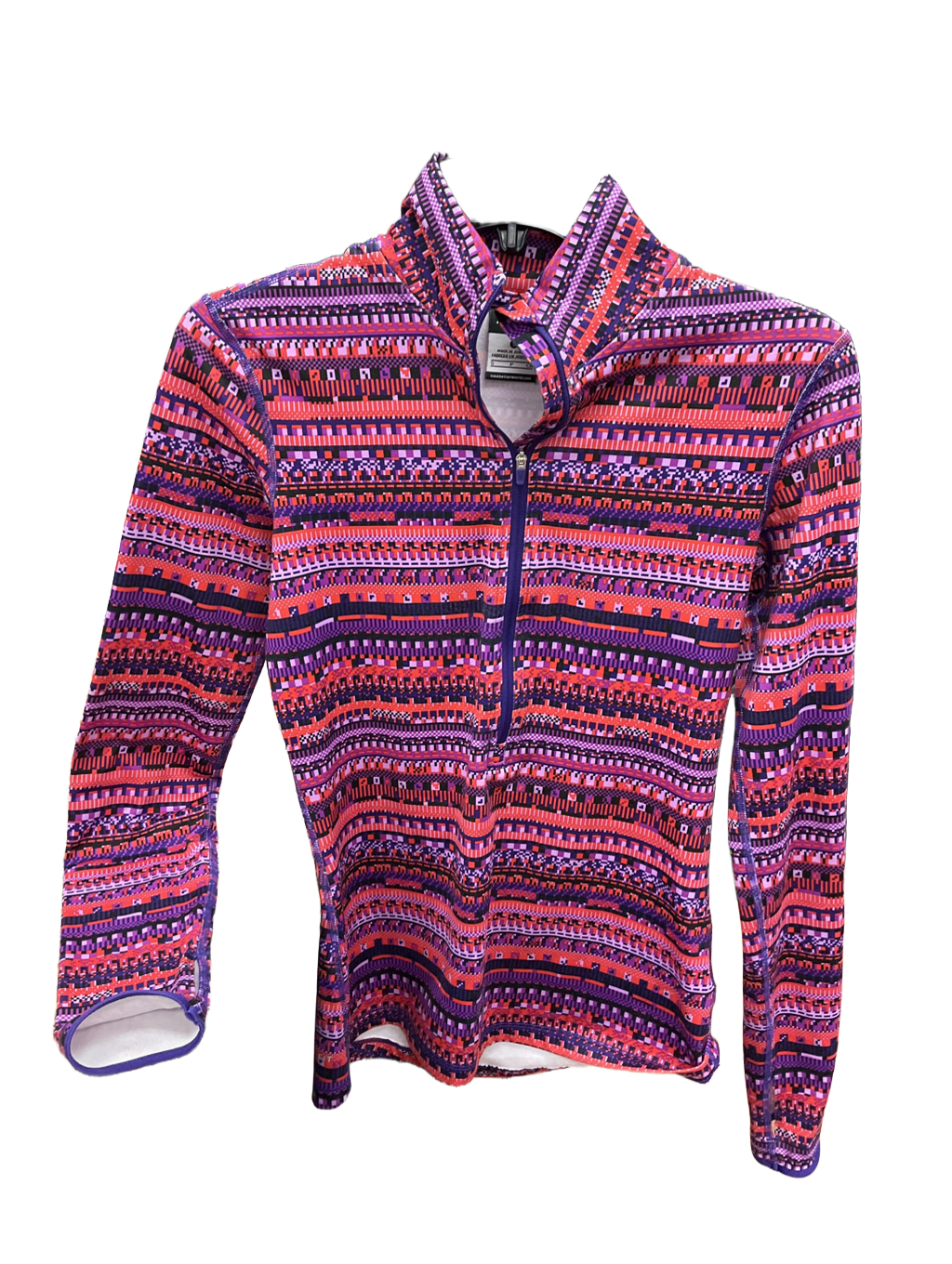 Athletic Top Long Sleeve Collar By Nike Size: S