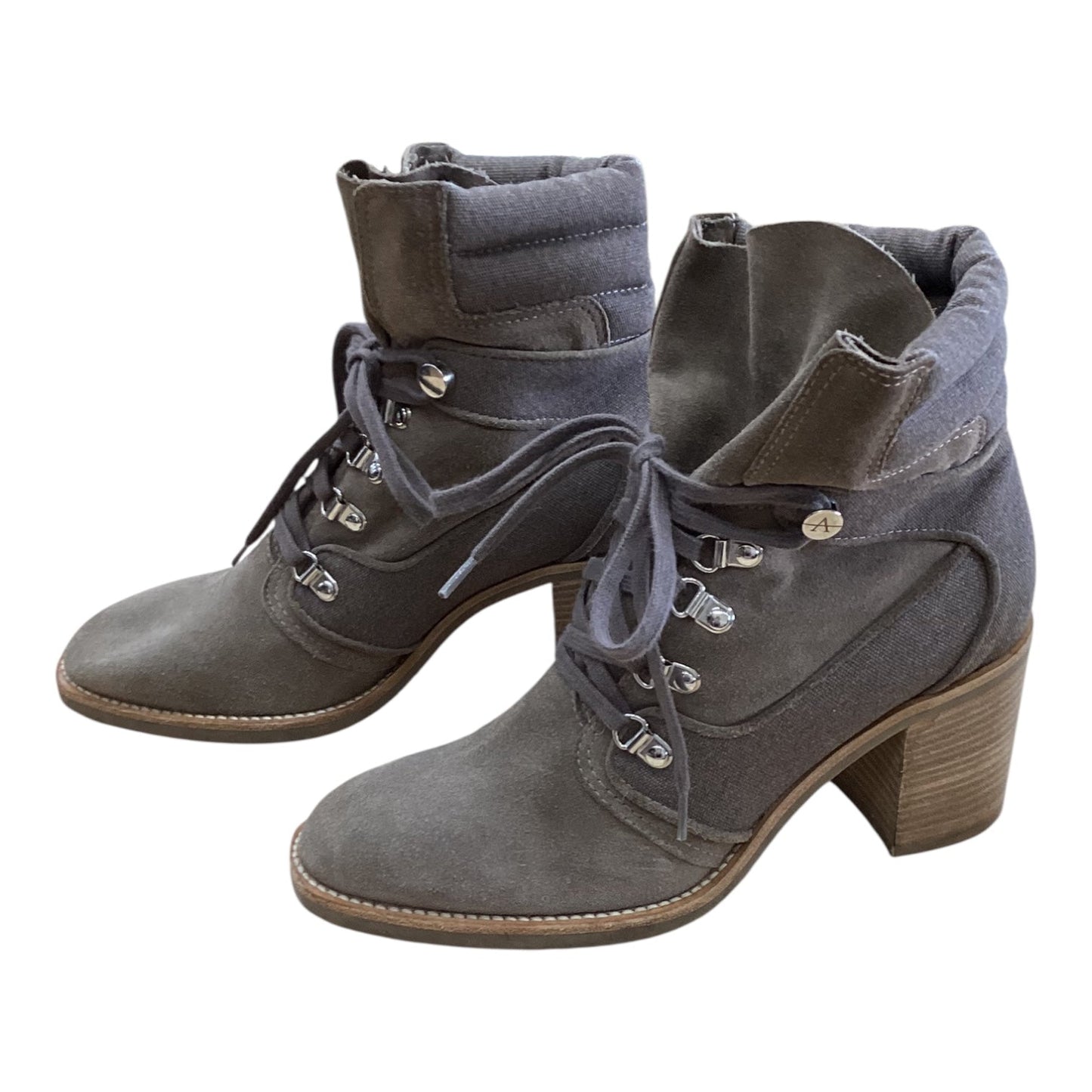 Boots Ankle Heels By Aquatalia In Tan, Size:9