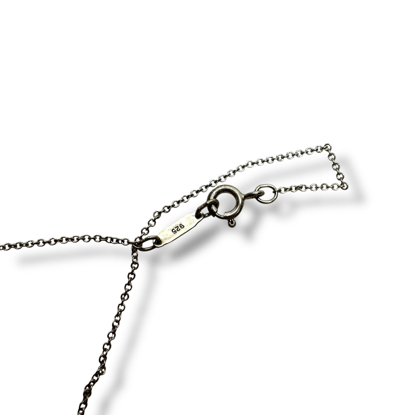Double loop Sterling silver Necklace Luxury Designer By Tiffany And Company
