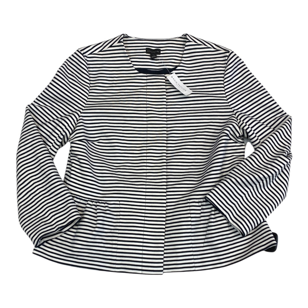 Blazer By Ann Taylor In Striped Pattern, Size:L