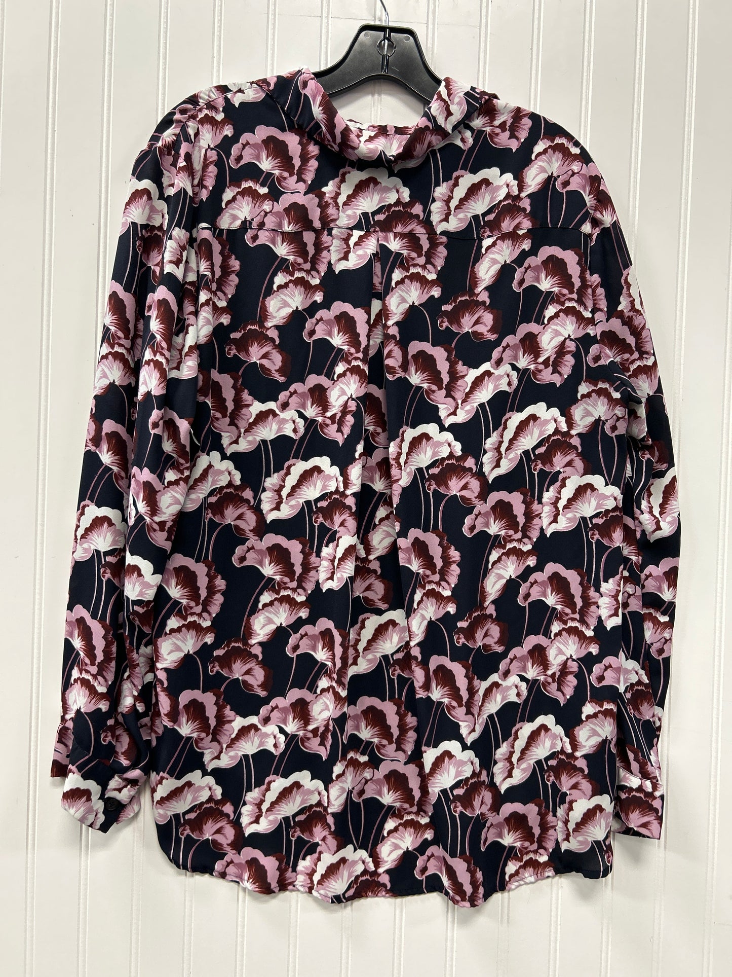 Top Ls By Ann Taylor In Navy, Size:L