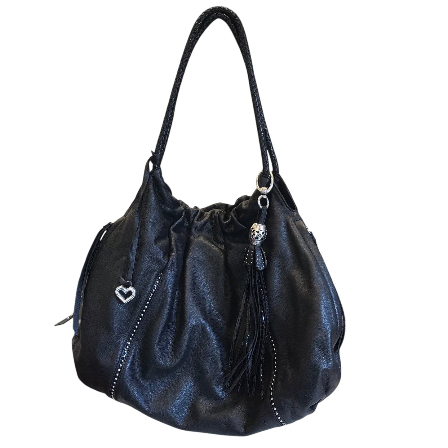 Handbag Leather By Brighton In Black, Size:Large