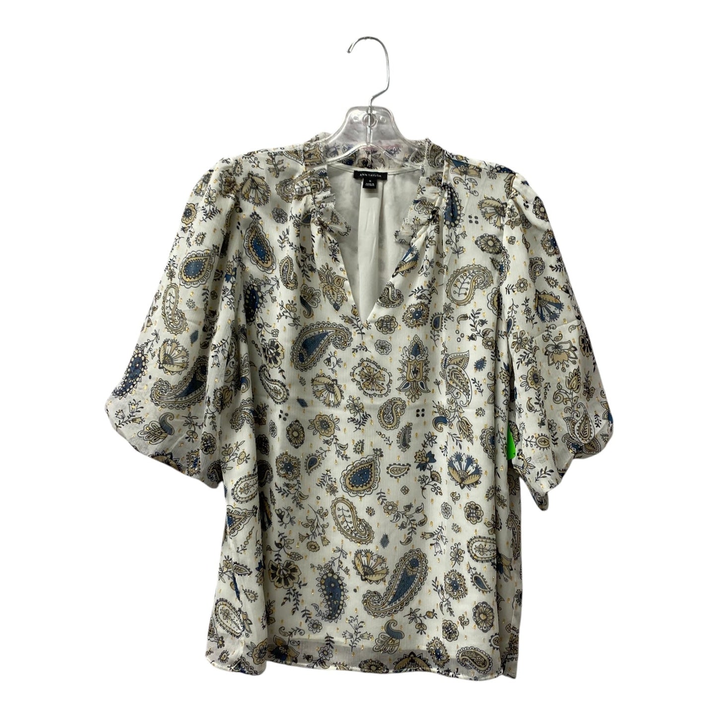 Top Ss By Ann Taylor In Blue & Gold, Size:M