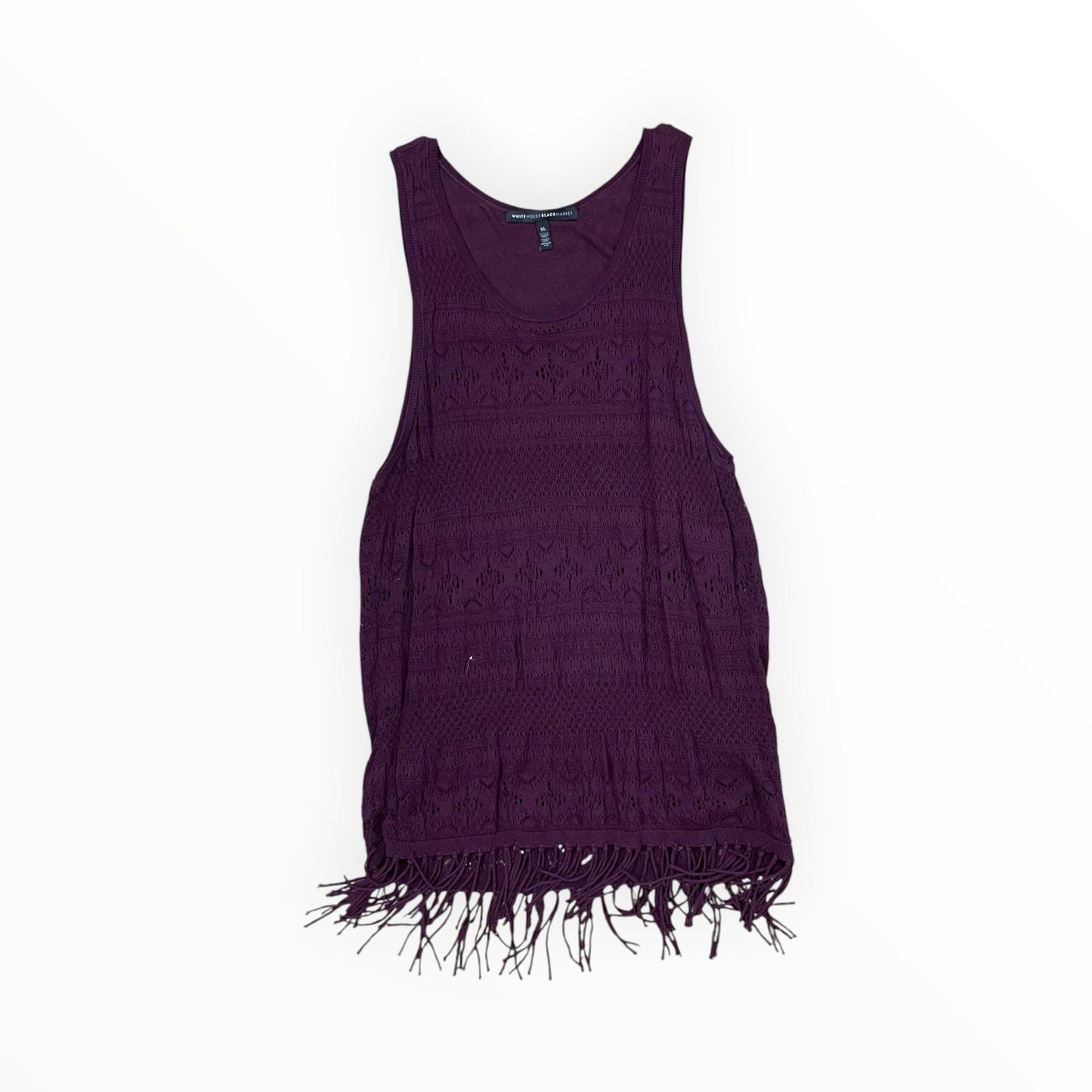 Top Sleeveless By White House Black Market In Maroon, Size:Xl