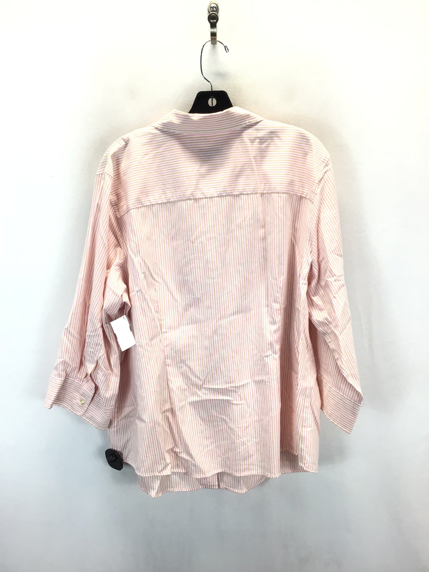 Top 3/4 Sleeve By Charter Club In Striped Pattern, Size:1X