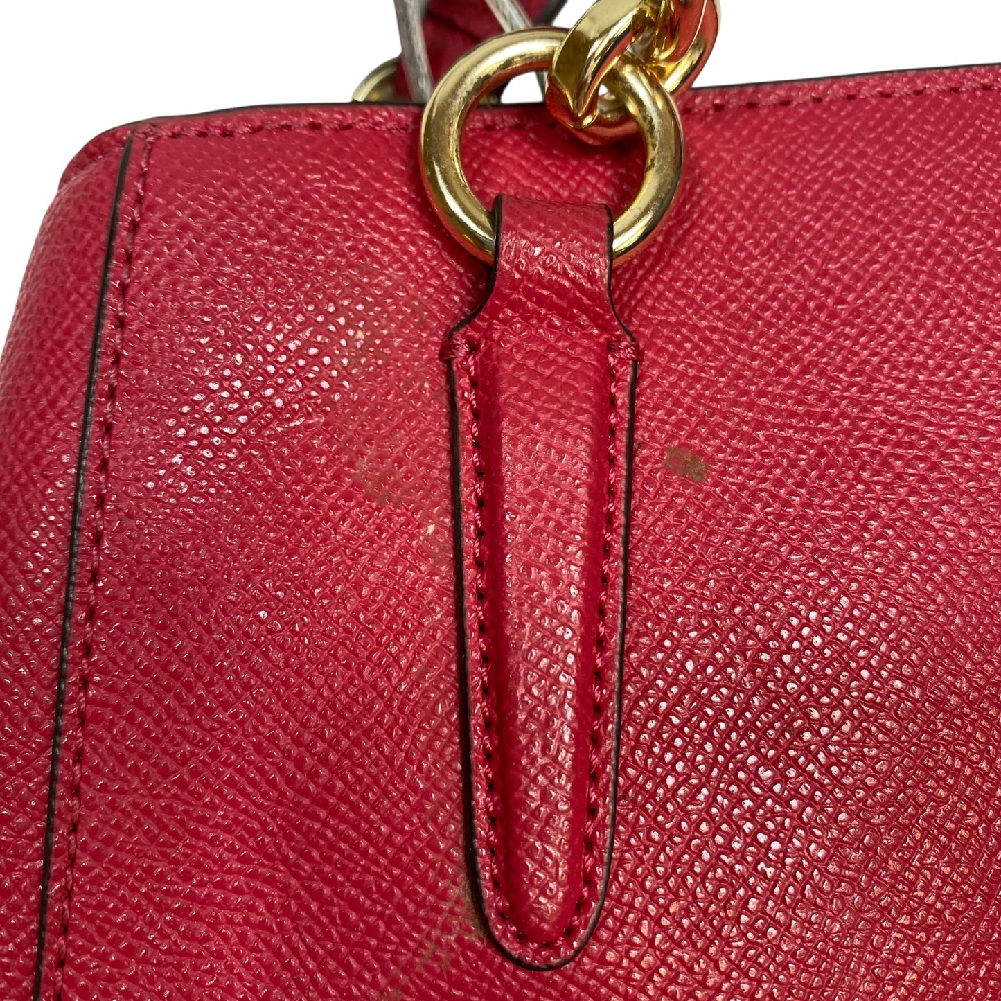 Handbag Designer By Coach In Red, Size:Small