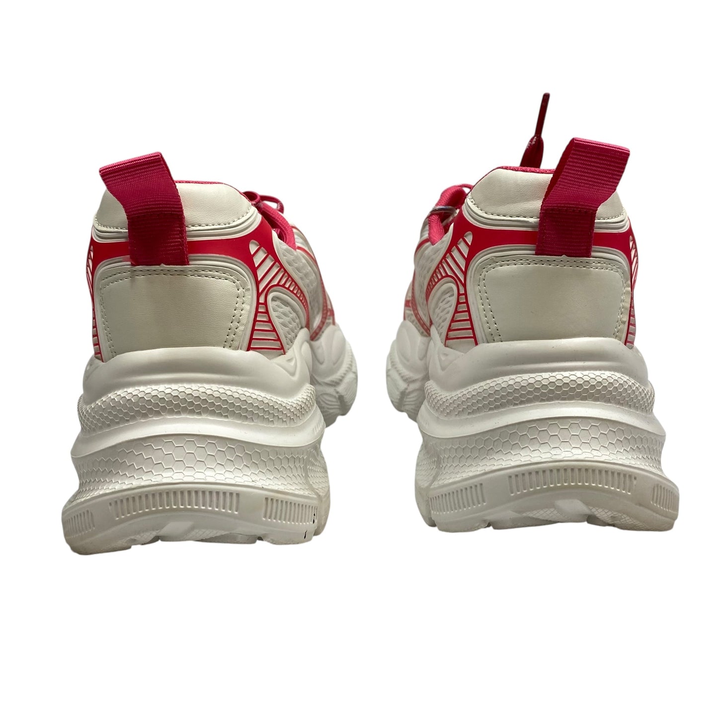 Shoes Sneakers Platform By Steve Madden In Pink & White, Size:9.5