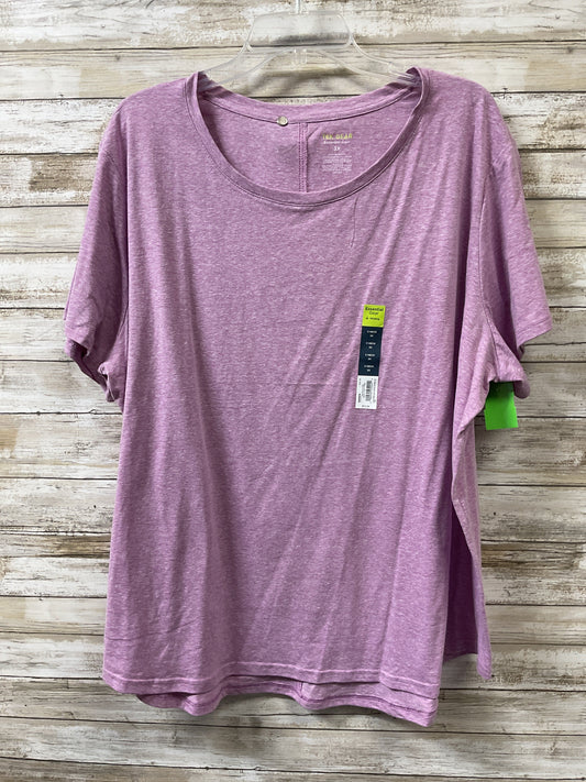 Top Ss Basic By Tek Gear In Purple, Size:3X