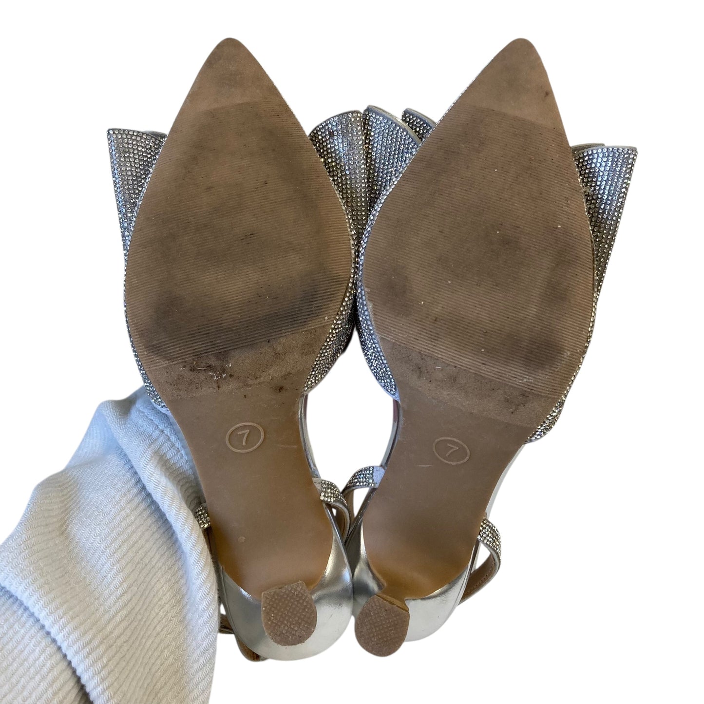 Shoes Heels Stiletto By A New Day In Silver, Size:7