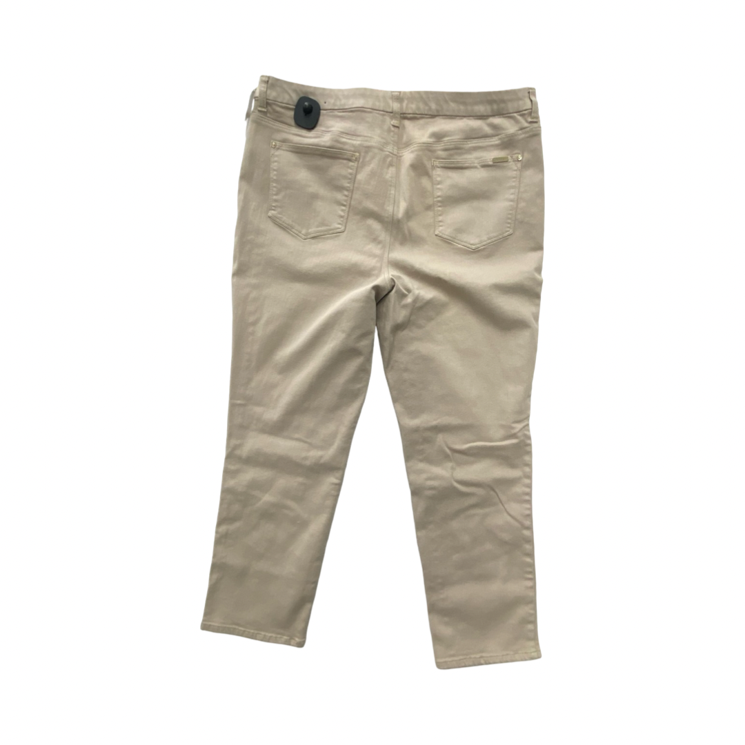 Jeans Cropped By Chicos In Tan, Size:16