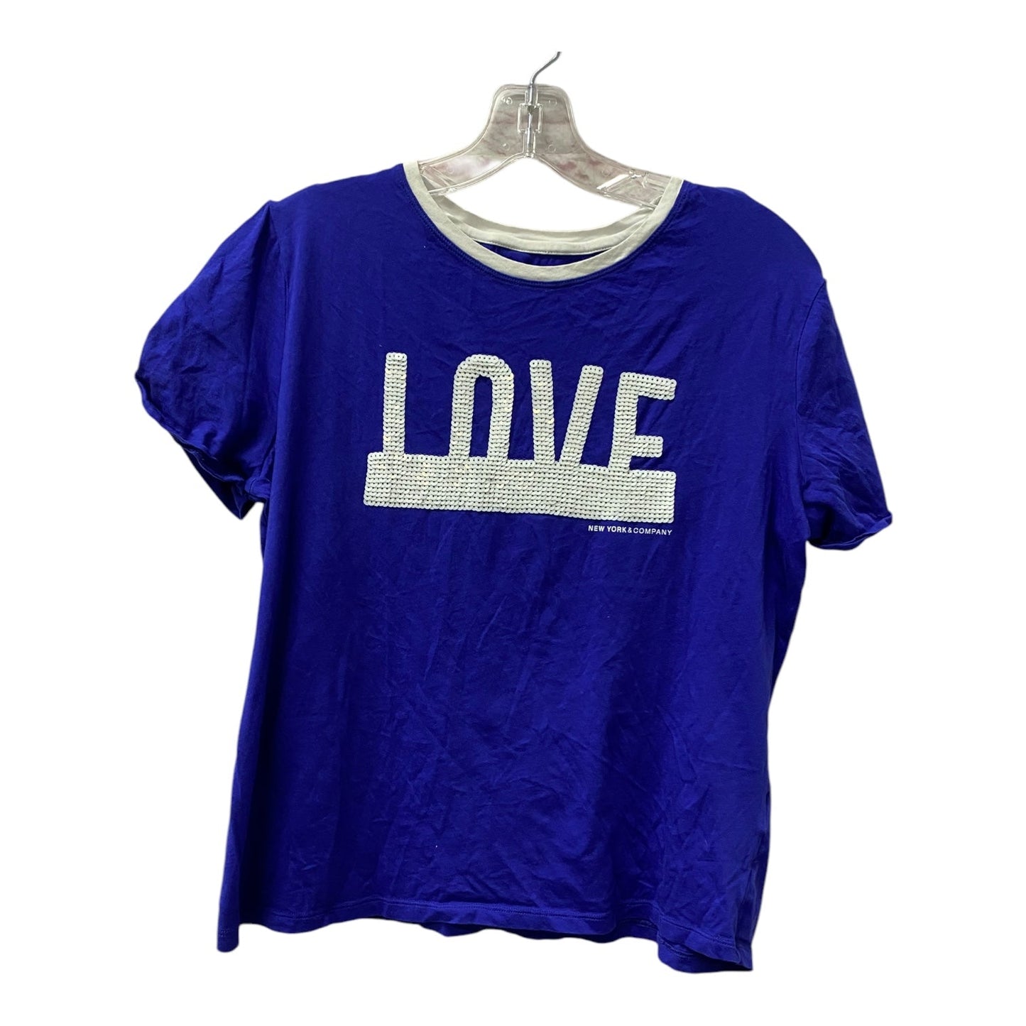 Top Ss By New York And Co In Blue, Size:L