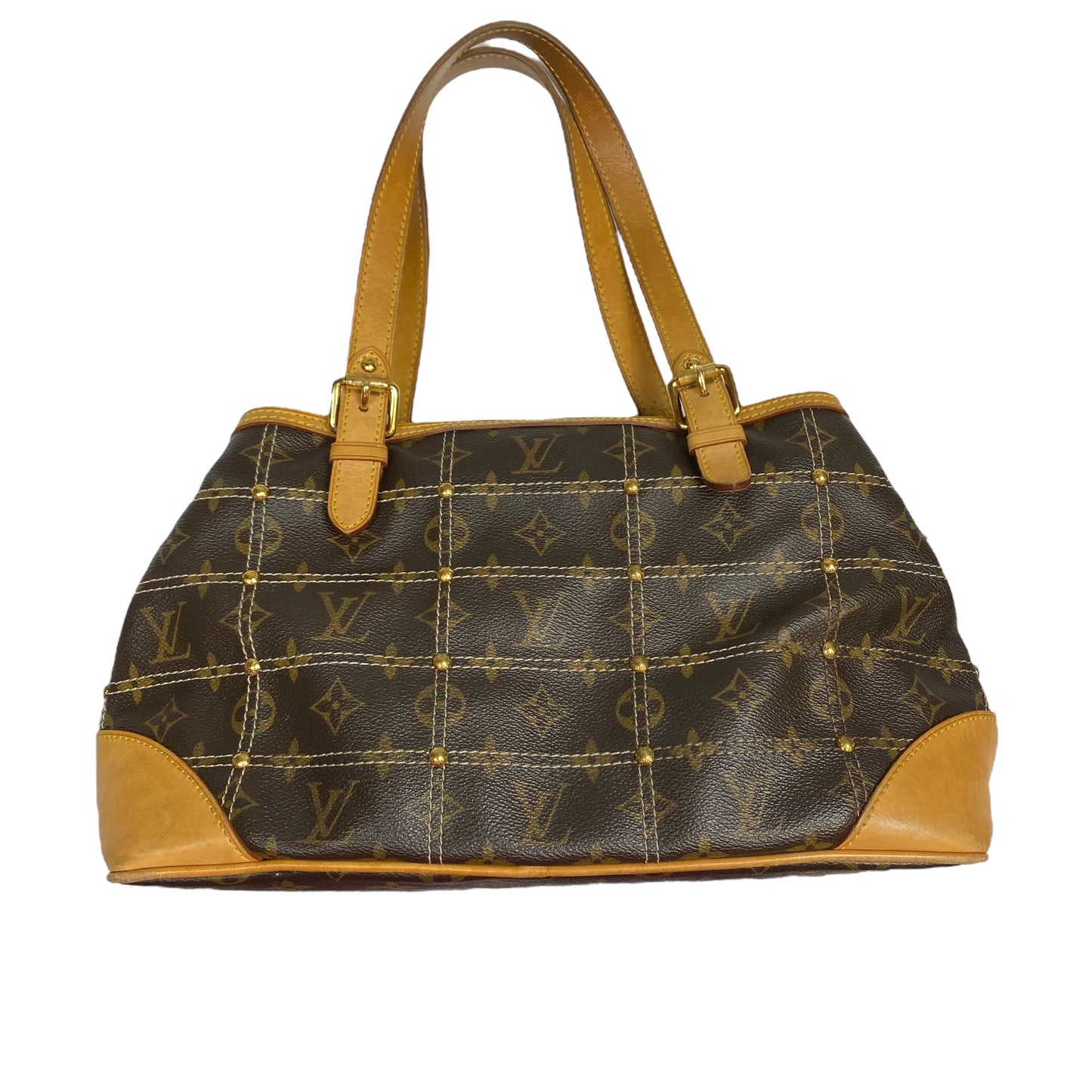 Handbag Luxury Designer By Louis Vuitton In Brown, Size:Medium
