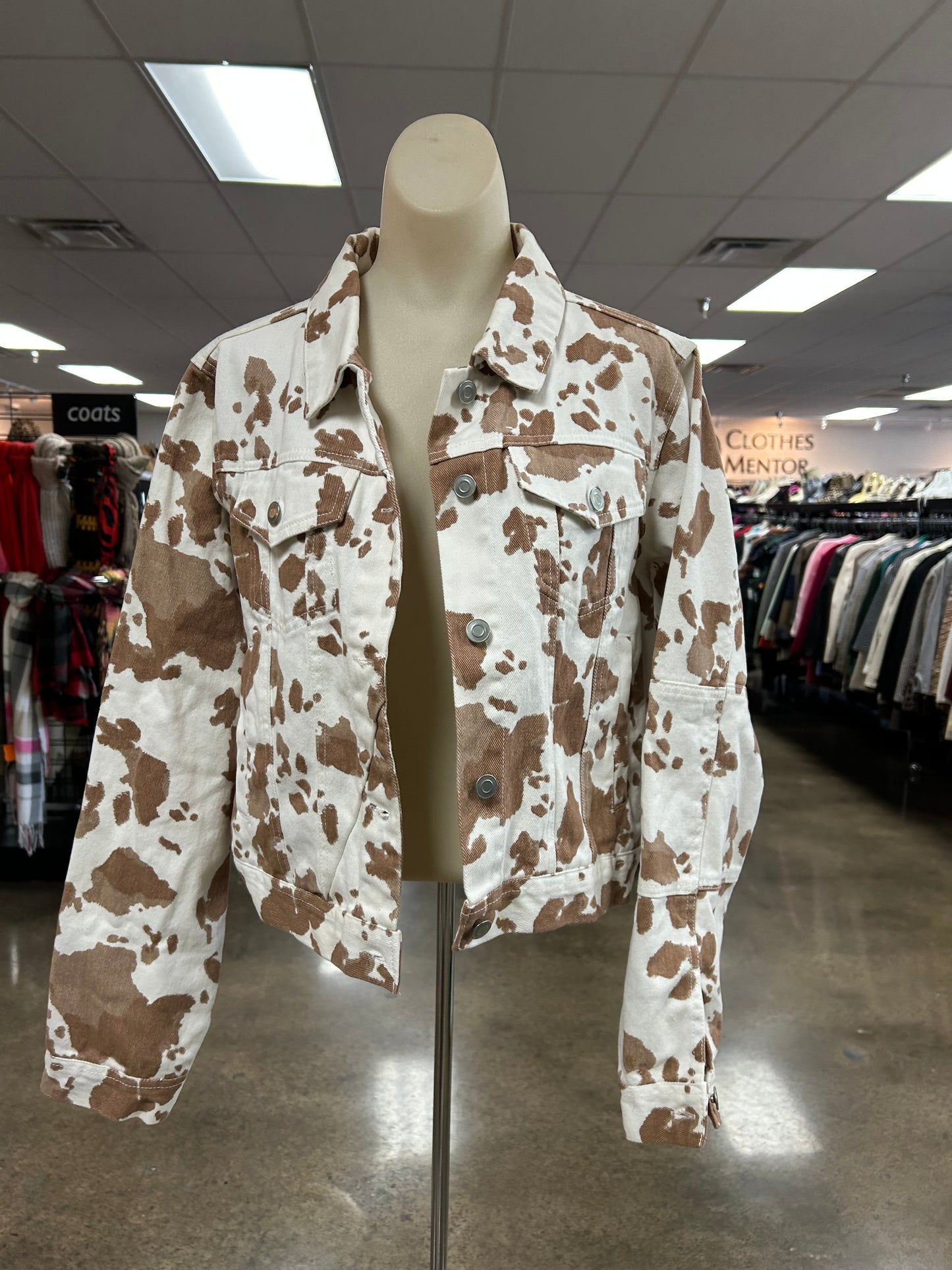Jacket Denim By Altard State In Animal Print, Size:M
