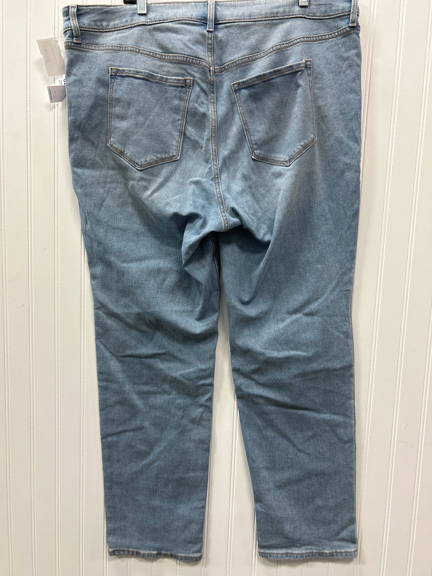 Jeans Straight By Old Navy In Blue Denim, Size:20