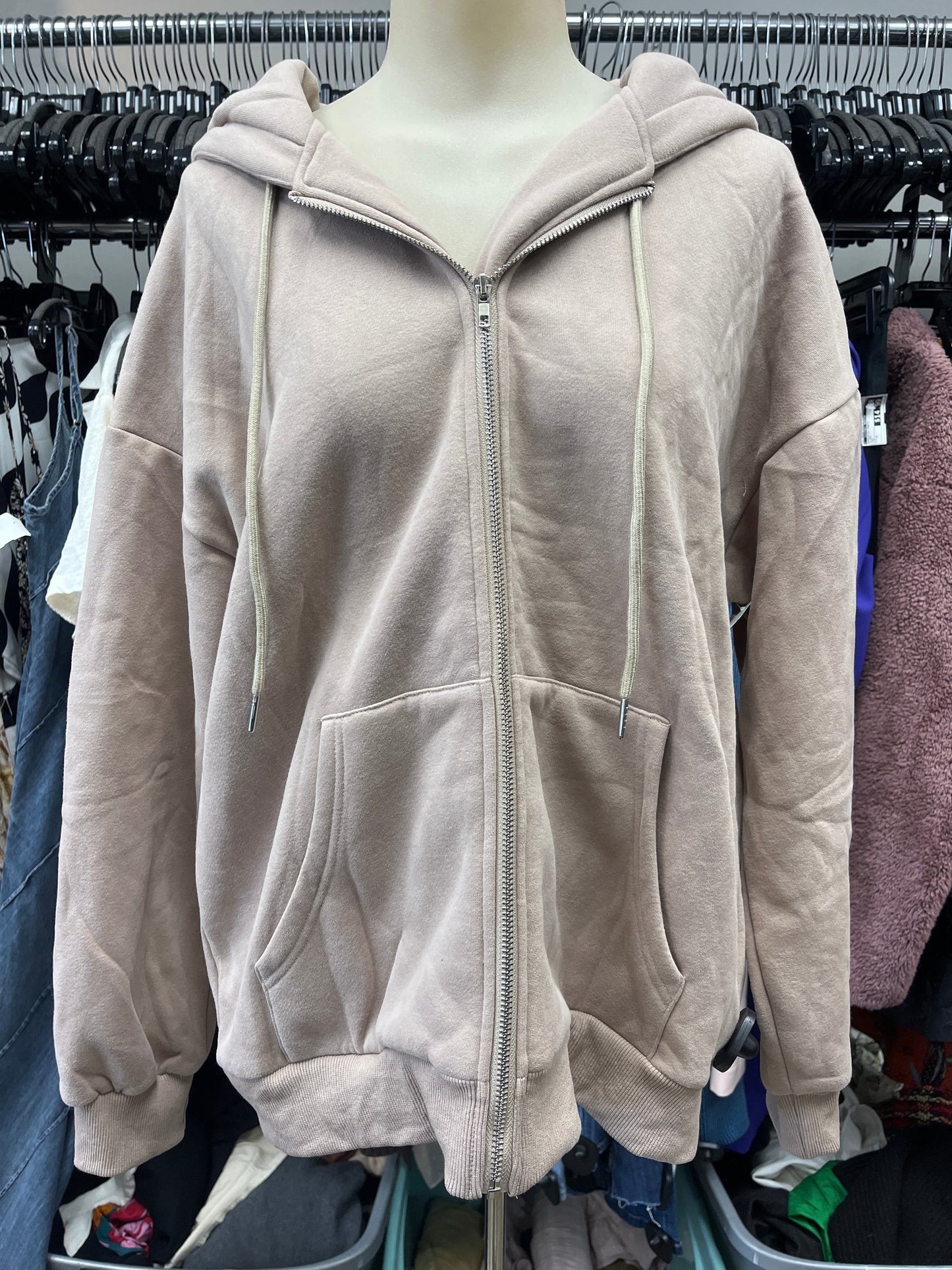 Athletic Jacket By Trendy Queen In Tan, Size:M
