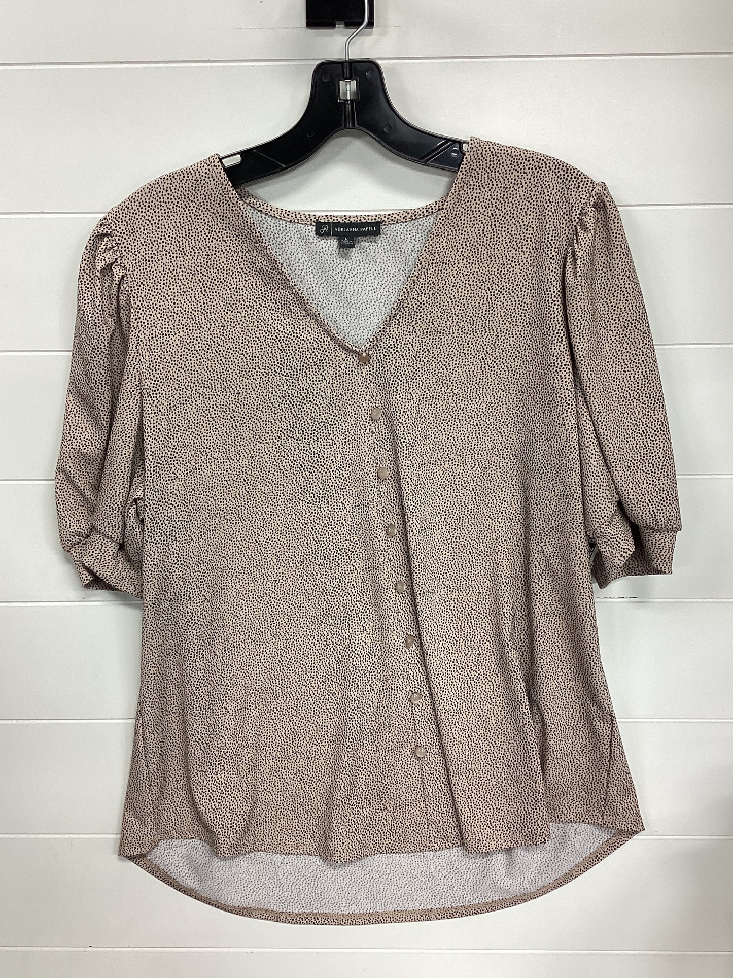 Top Ss By Adrianna Papell In Tan, Size:L