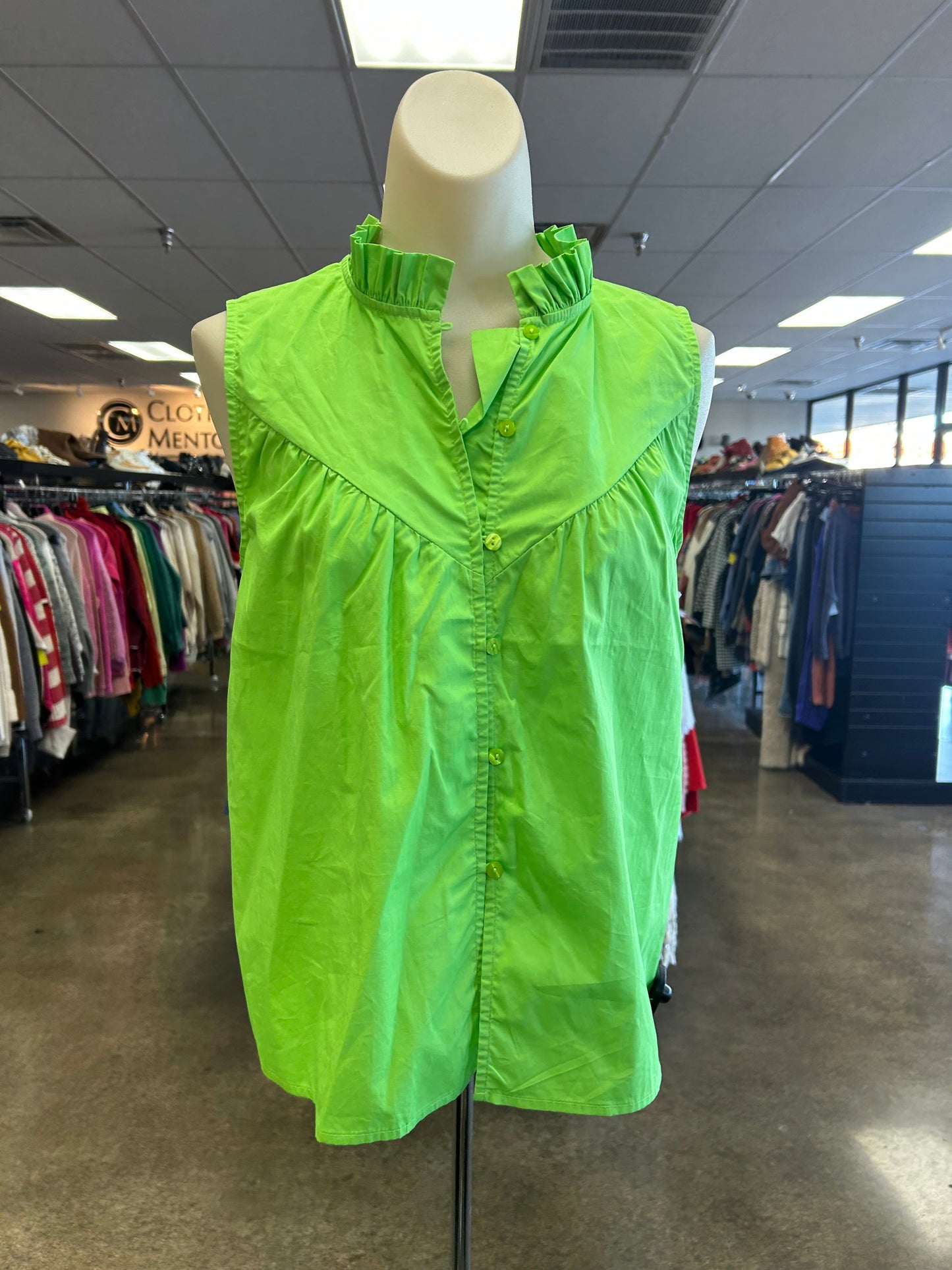 Top Sleeveless By Lili Sidonio In Green, Size:S