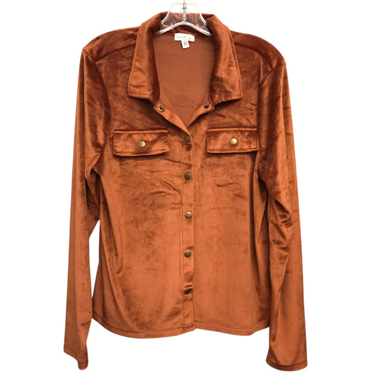 Top Ls By Olivia Sky In Brown, Size:Xl