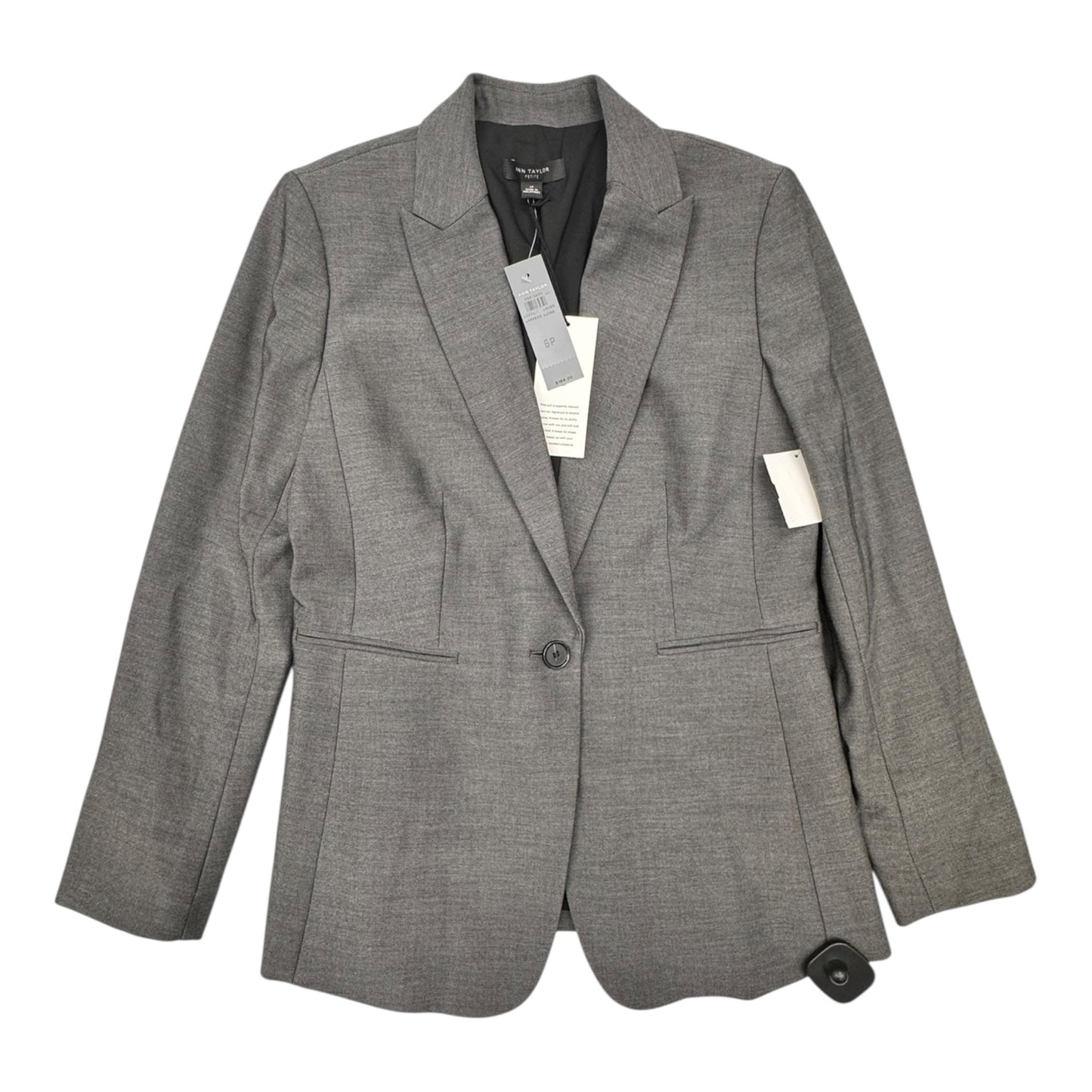 Blazer By Ann Taylor In Grey, Size:6P