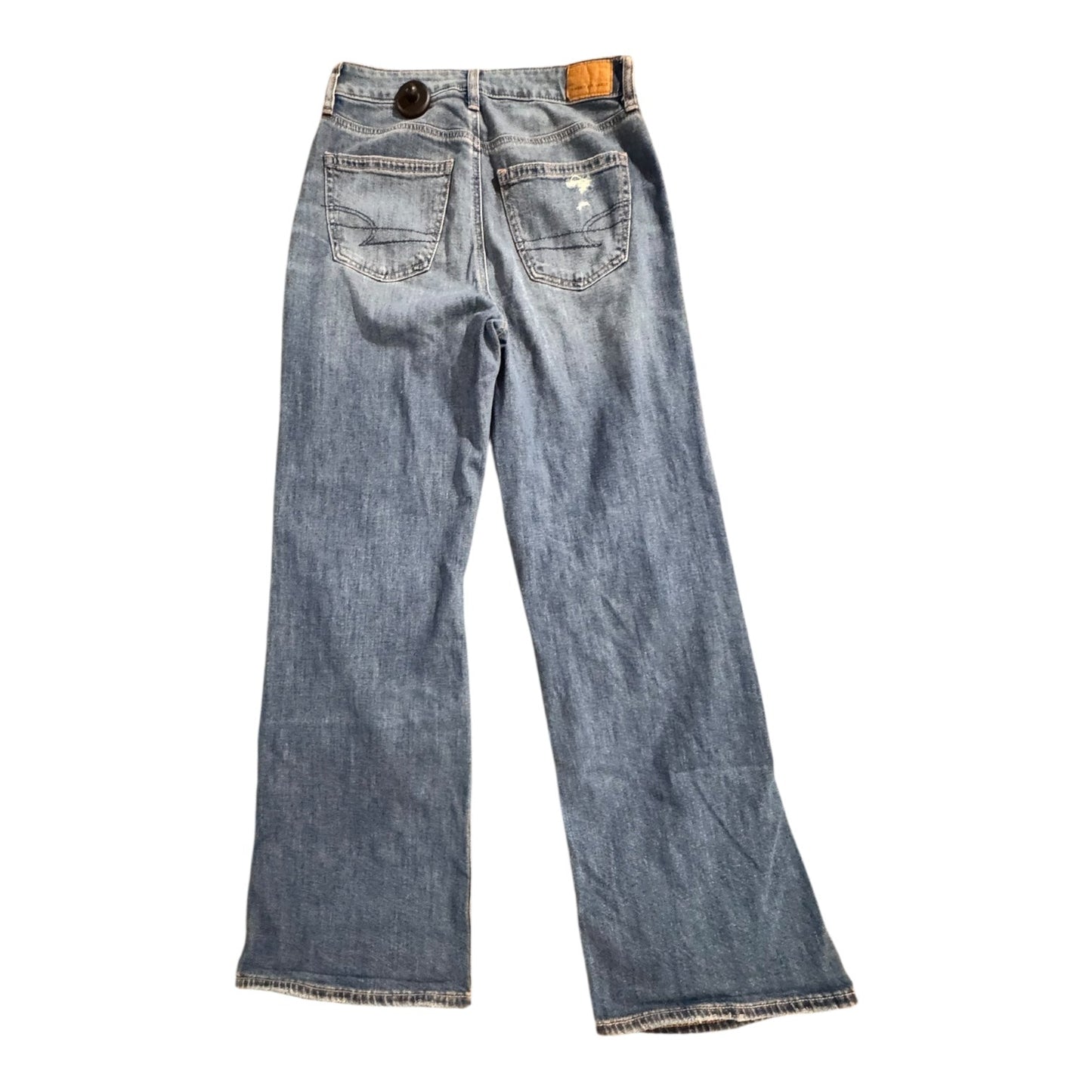 Jeans Wide Leg By American Eagle In Blue Denim, Size:0