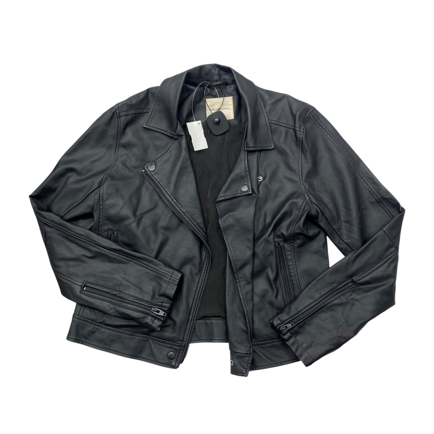 Jacket Moto By Thread And Supply In Black, Size:L