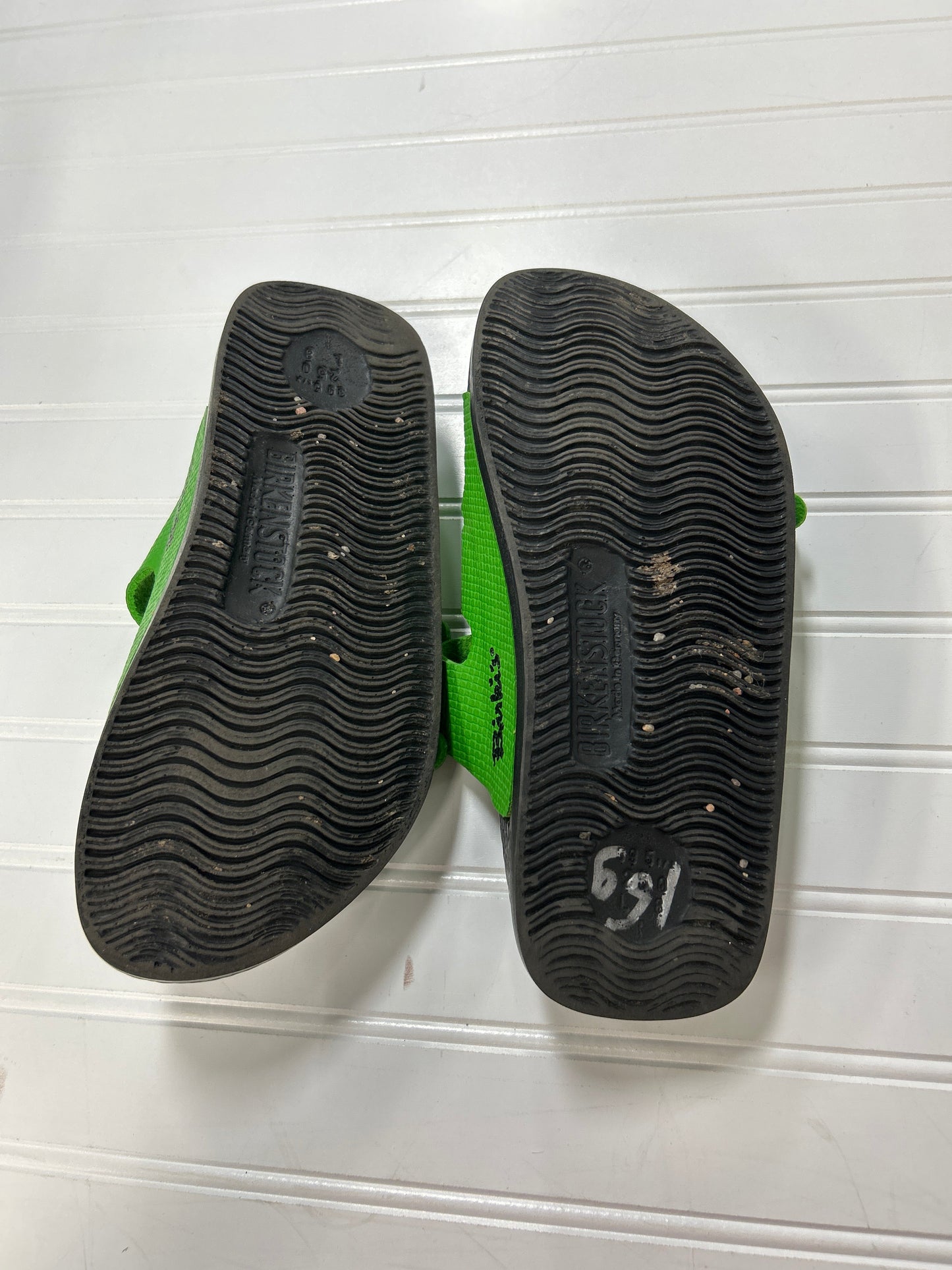 Sandals Flats By Birkenstock In Green & Grey, Size:7.5