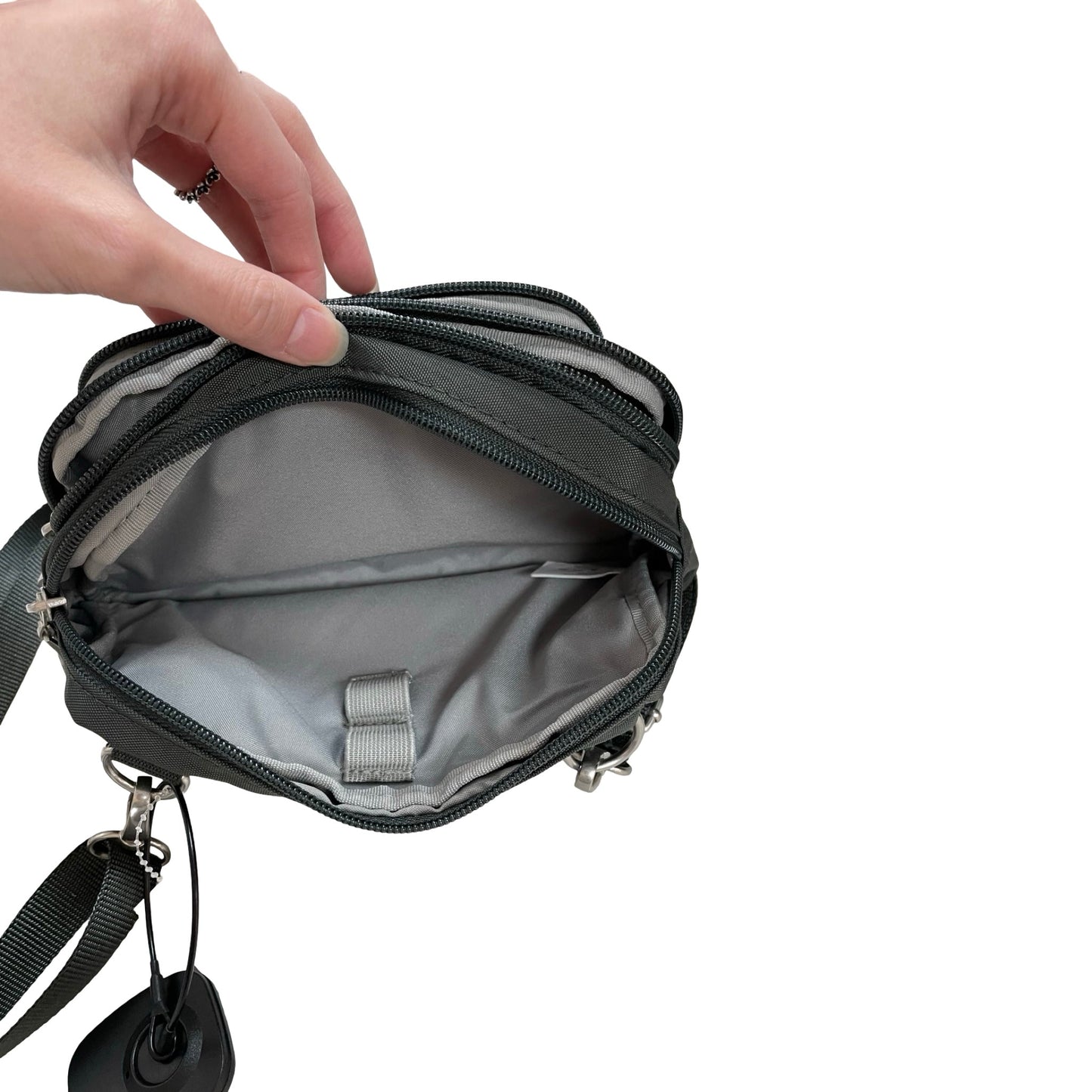 Handbag By Baggallini In Grey, Size:Small