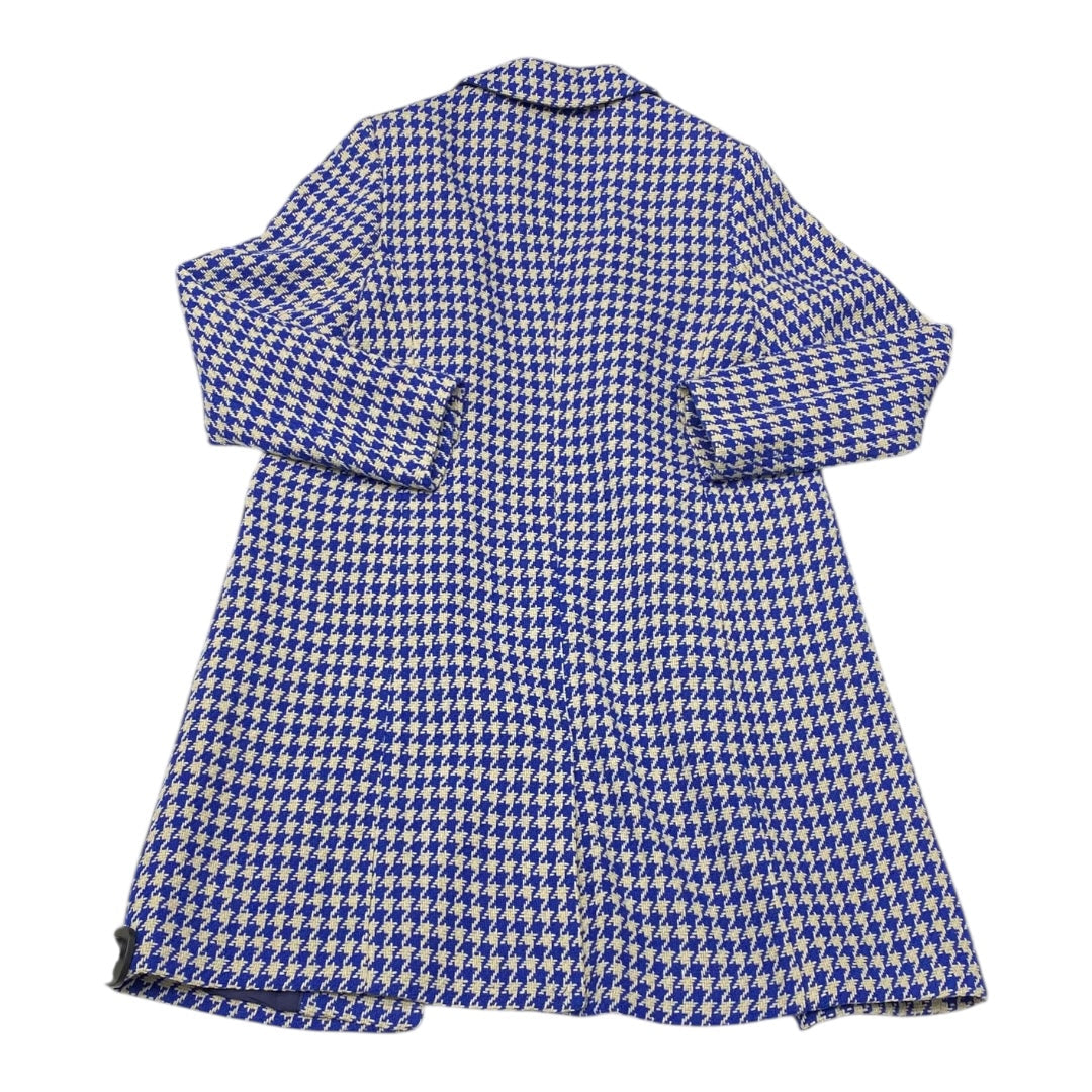 Coat Peacoat By Boden In Blue & Cream, Size:12