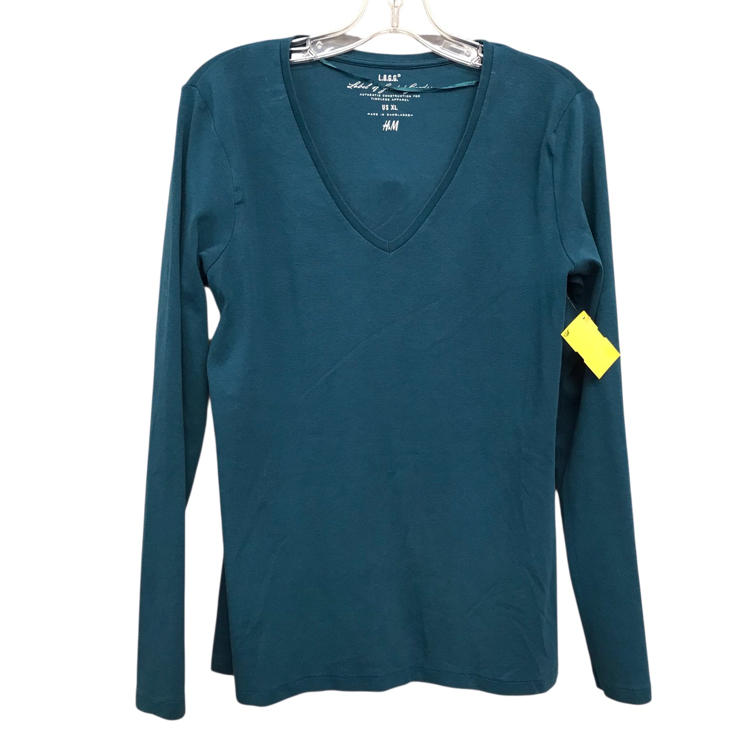 Top Ls Basic By Logg In Teal, Size:Xl