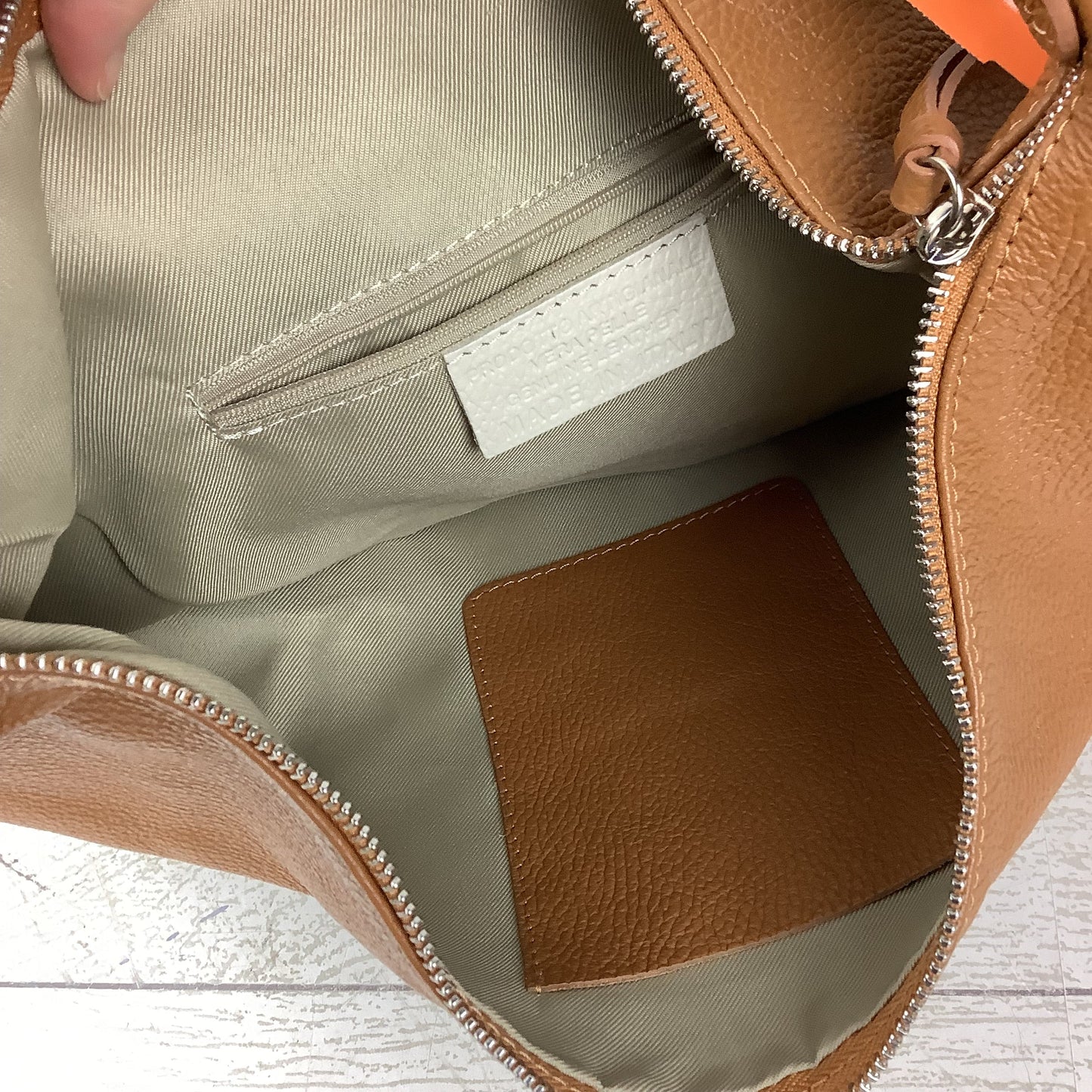 Handbag Leather By Cmc, Size: Medium