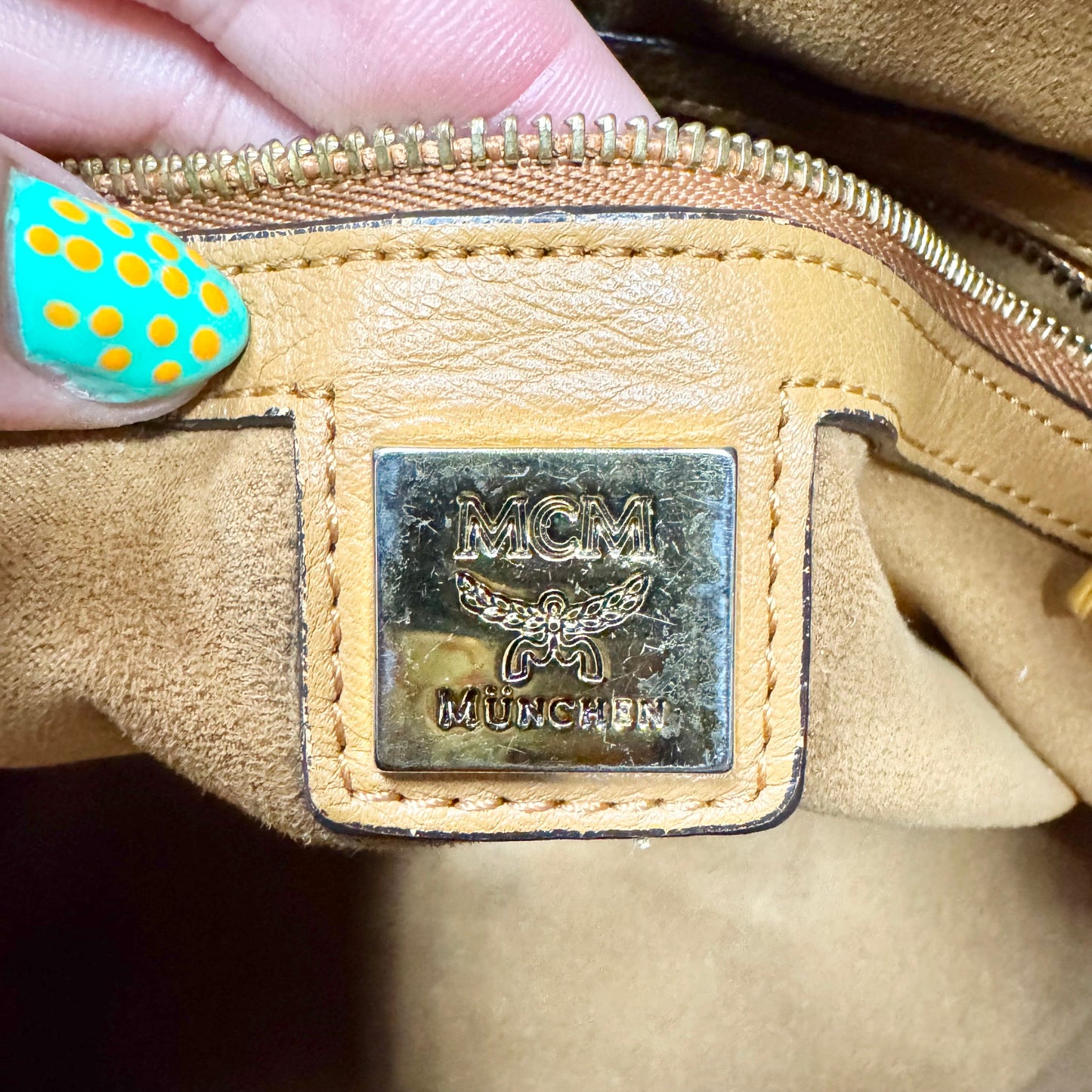 Handbag Luxury Designer By Mcm, Size: Large