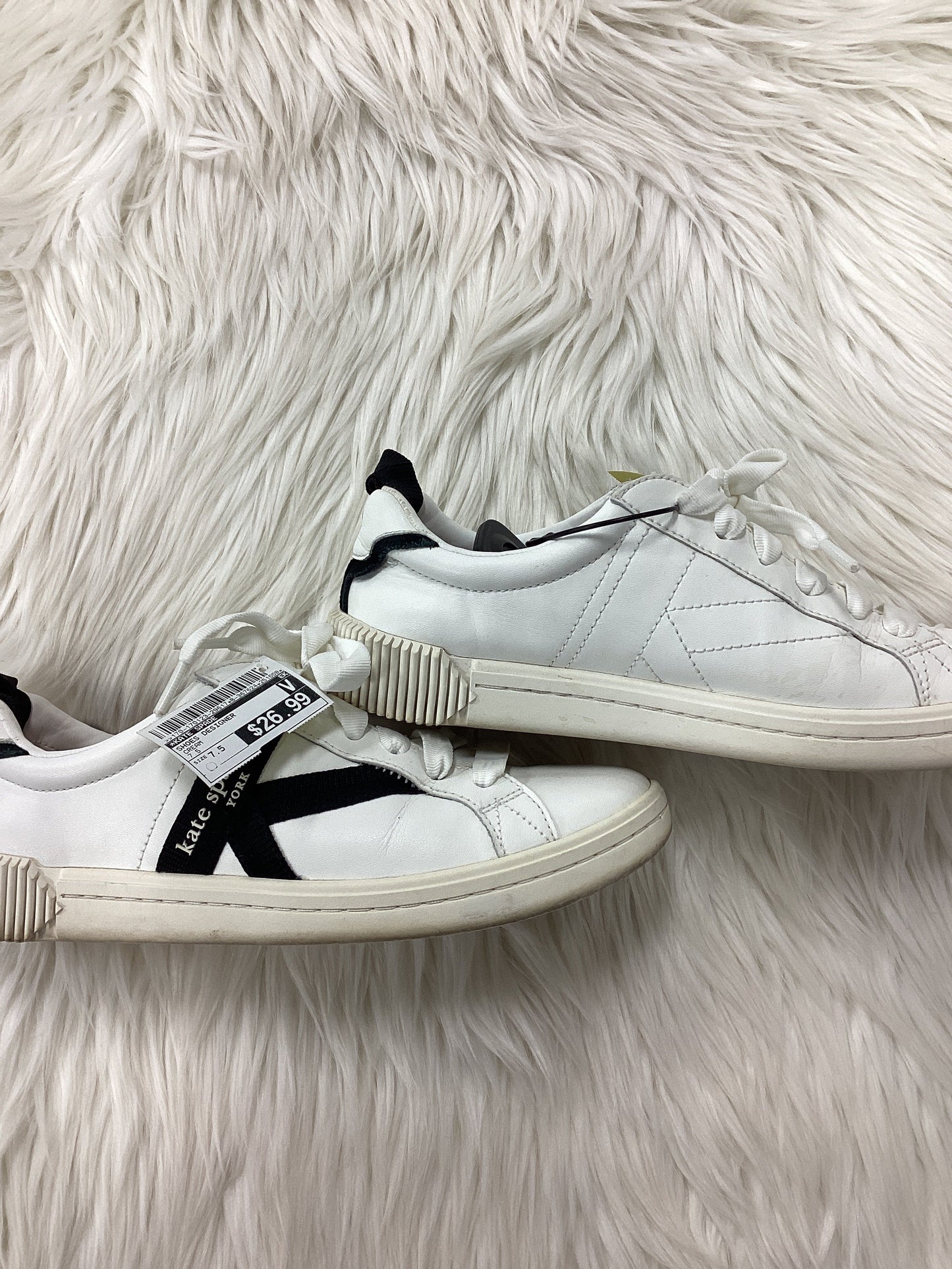 Shoes Designer By Kate Spade In Cream, Size:7.5