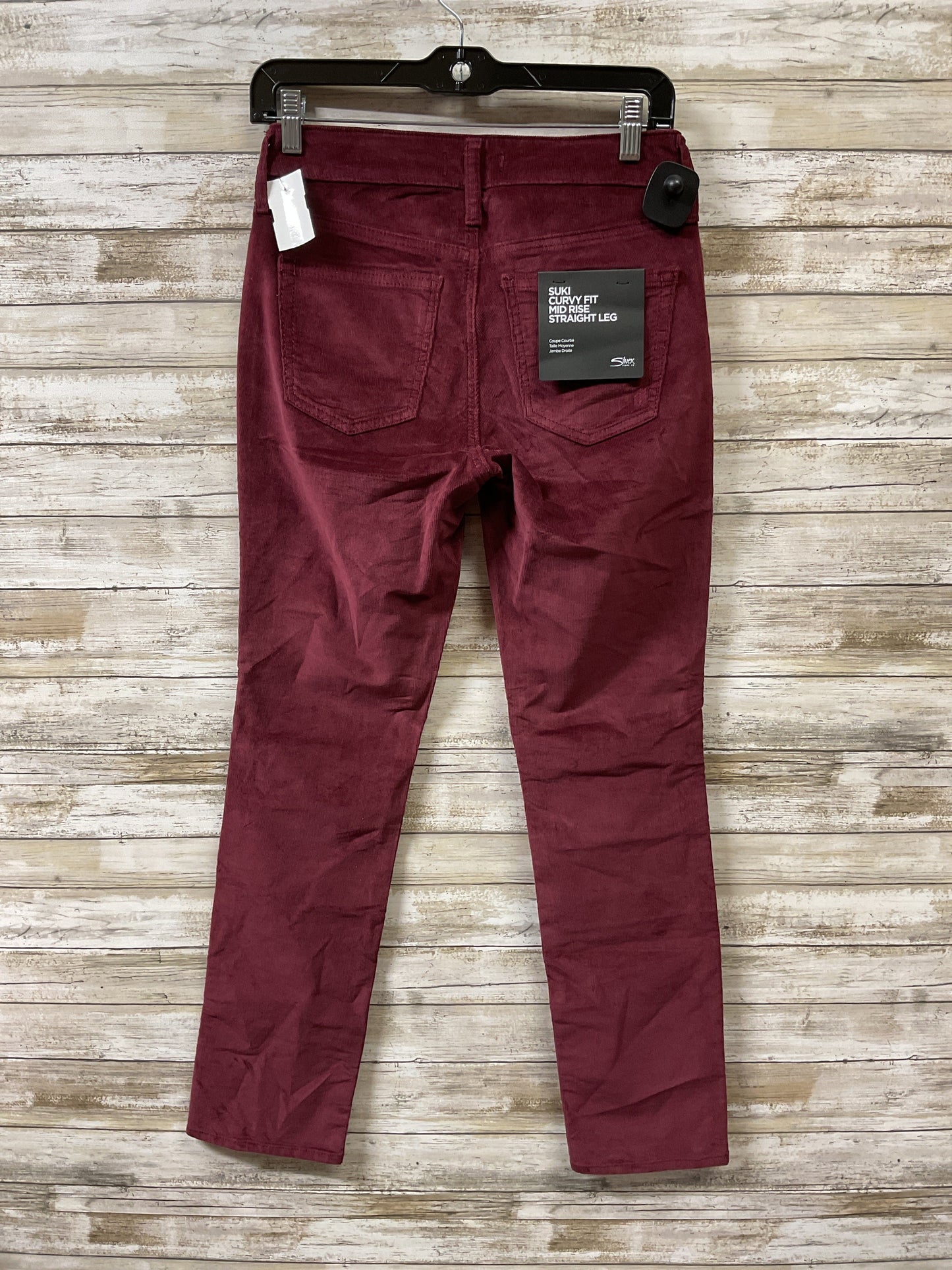 Pants Corduroy By Silver In Maroon, Size:2