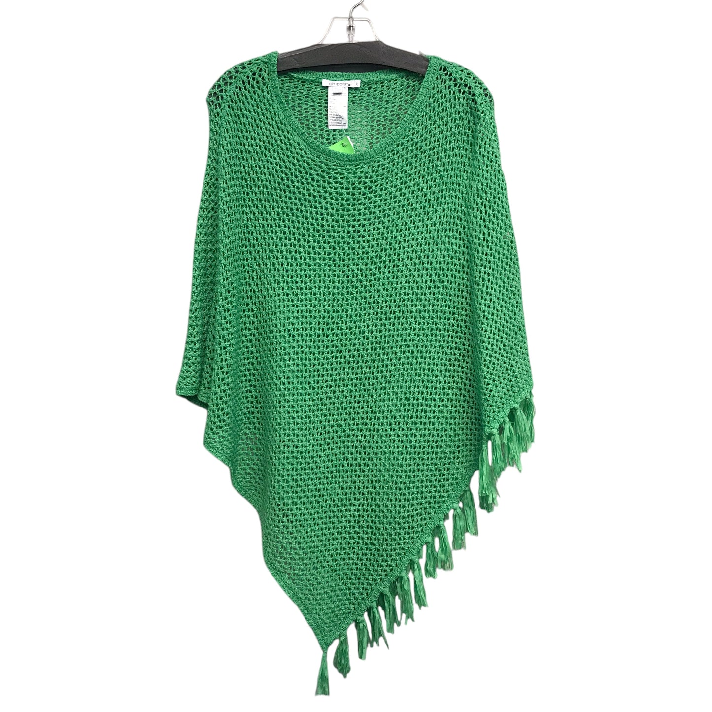 Poncho By Chicos In Green, Size:L/XL