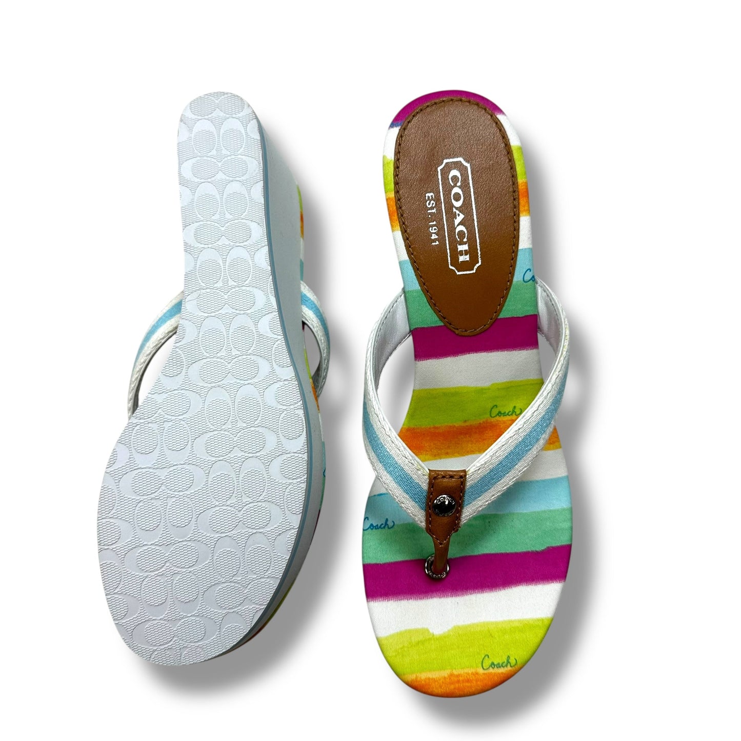 Shoes Heels Wedge By Coach In White, Size: 7.5