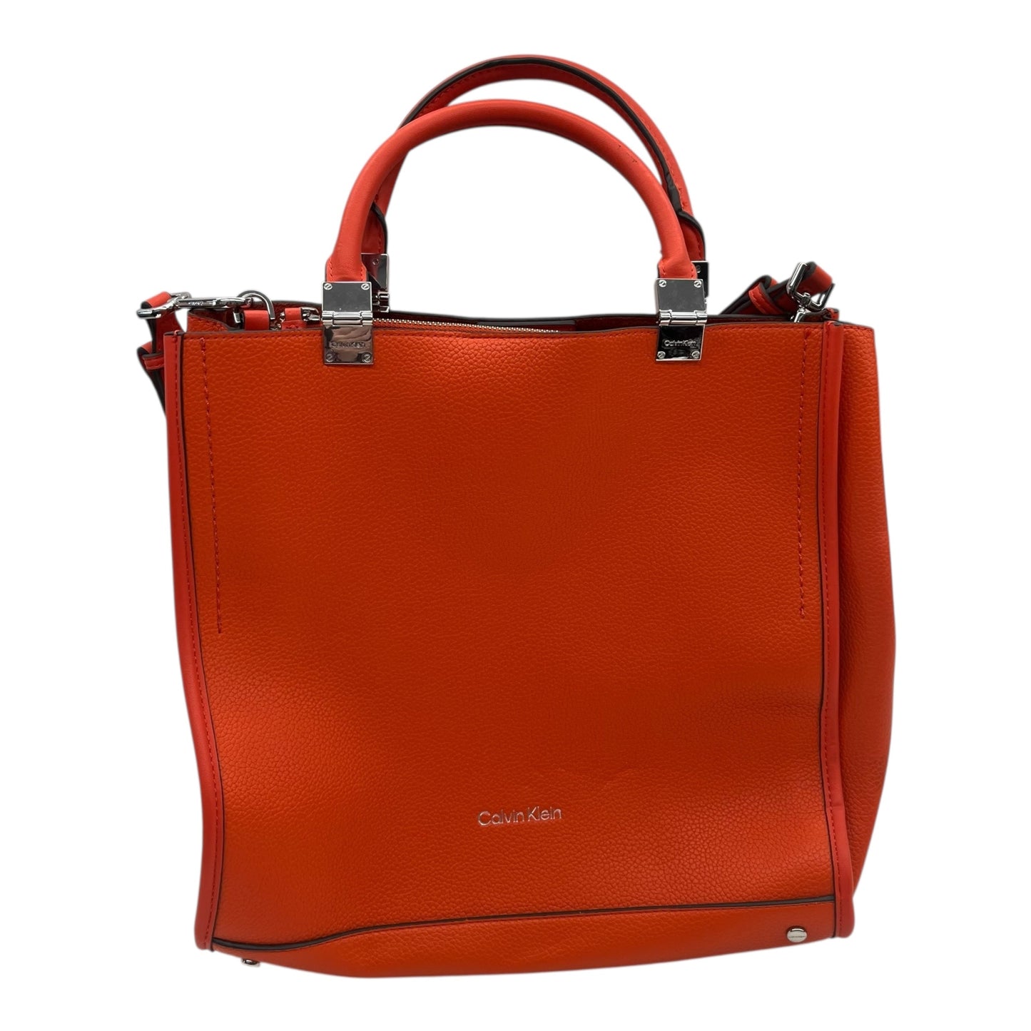 Handbag By Calvin Klein In Orange, Size:Medium